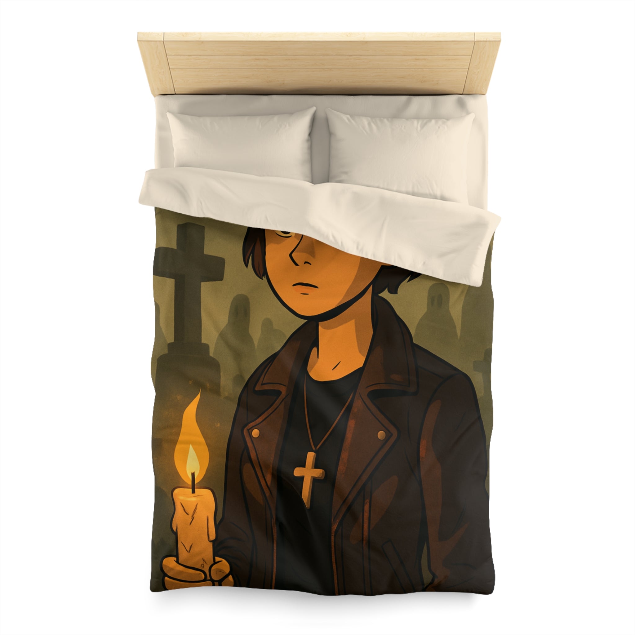 Housse de Couette Microfibre Design Artistique Moderne Décoration Chambre Confort Premium