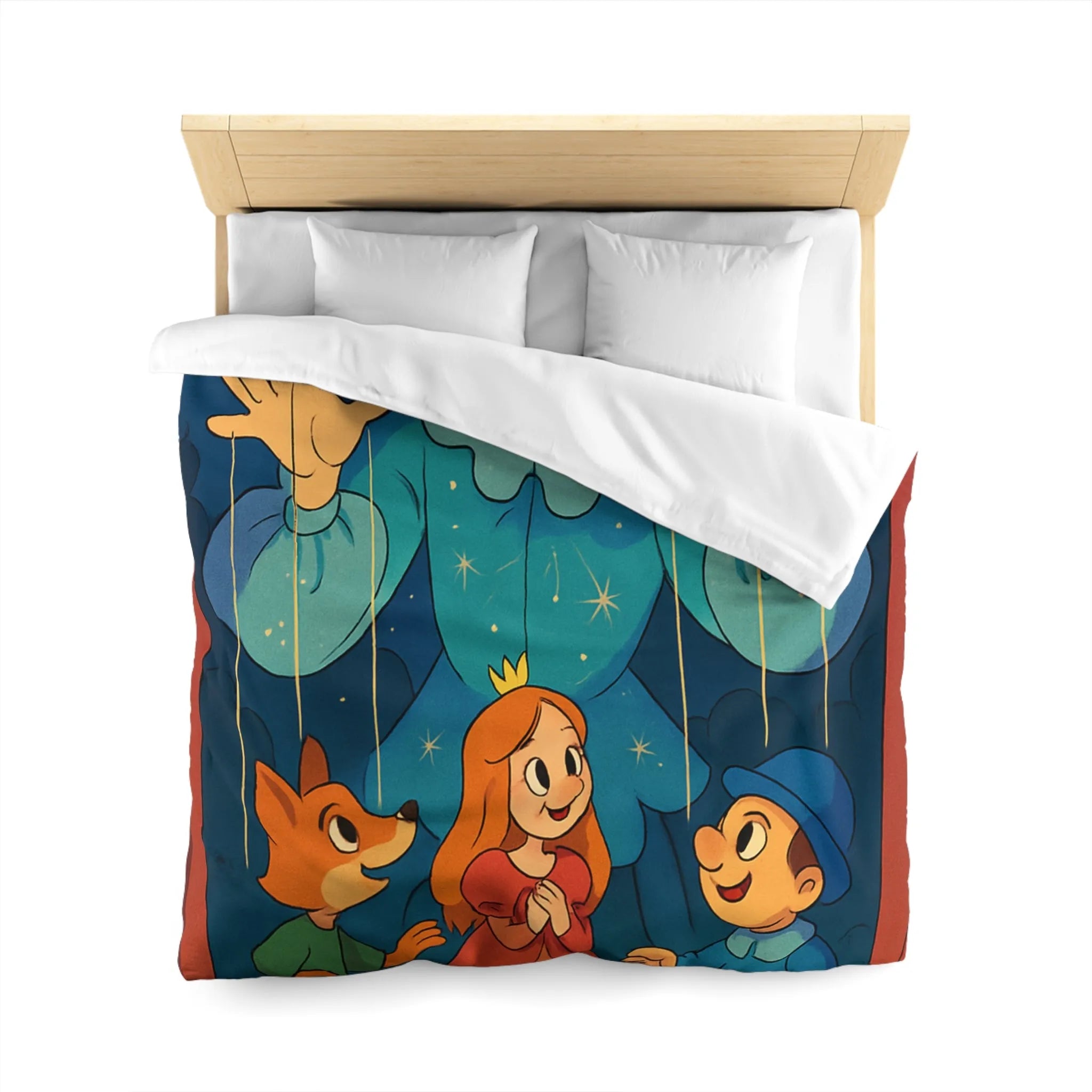 Housse de couette marionnette: spectacle enchanté de nuit étoilée pour enfants rêveurs