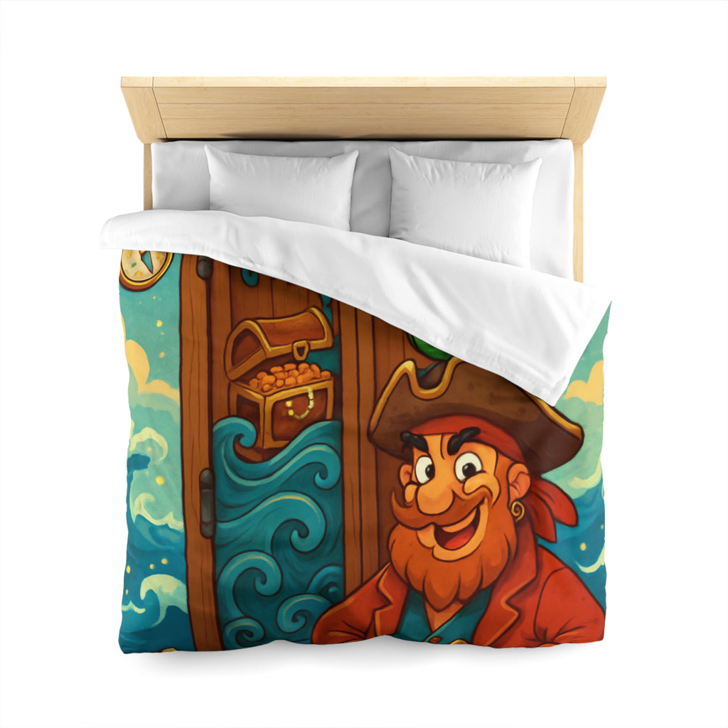 Parure de Lit Pirate Colorée avec Perroquet et Trésor Idéale pour Chambre Enfant