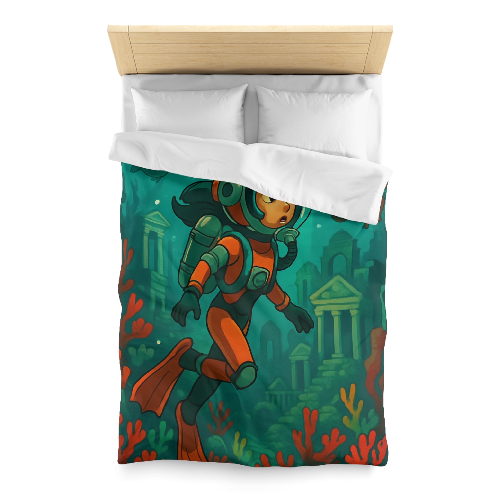 Housse de Couette Microfibre Création Artistique Moderne Design Exclusif Décoration Chambre