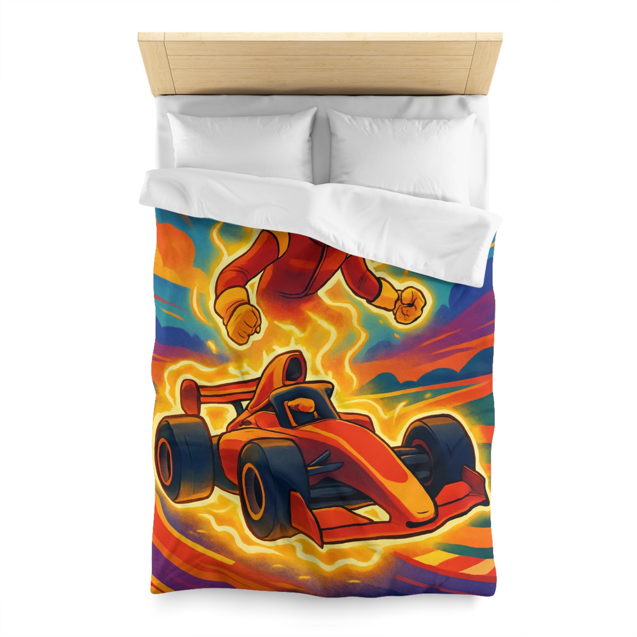 Housse de Couette Microfibre Design Artistique Moderne Décoration Chambre Confort Premium