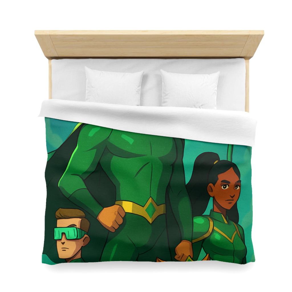 Housse de Couette Microfibre Motif Créatif Original Style Contemporain Chambre Élégante