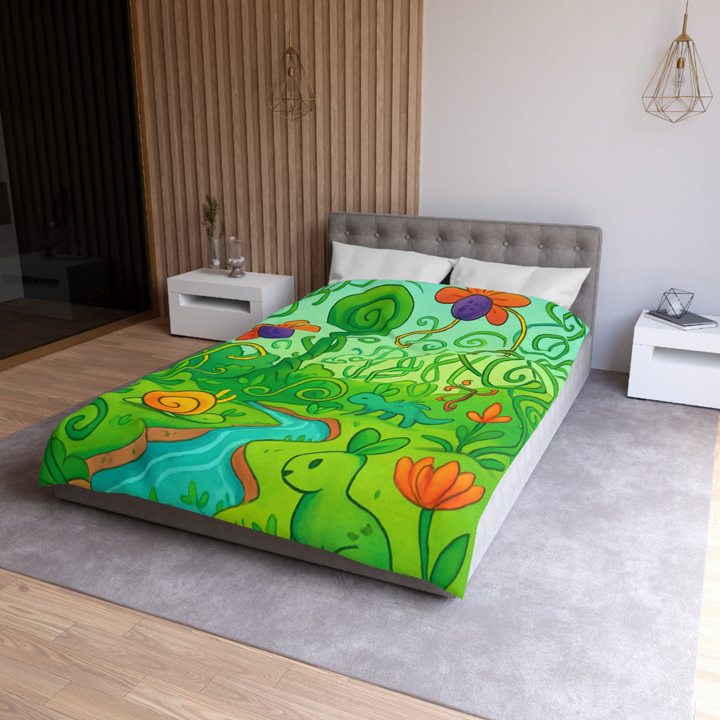 Housse de Couette Microfibre Design Artistique Moderne Décoration Chambre Confort Premium