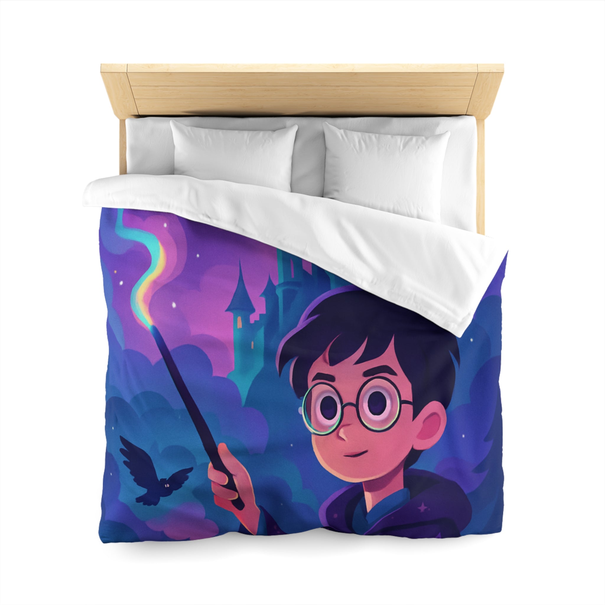 Housse de Couette Microfibre Motif Créatif Original Style Contemporain Chambre Élégante