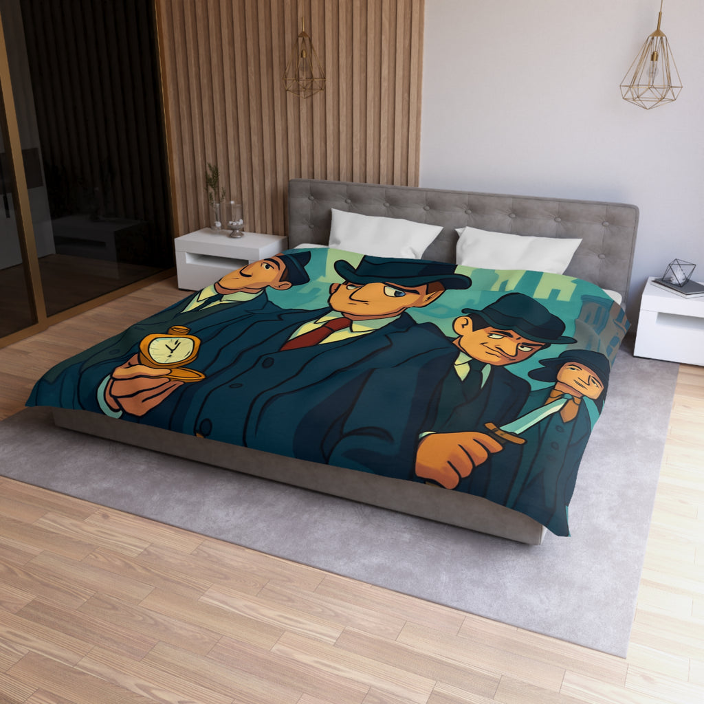 Housse de Couette Microfibre Design Artistique Moderne Décoration Chambre Confort Premium