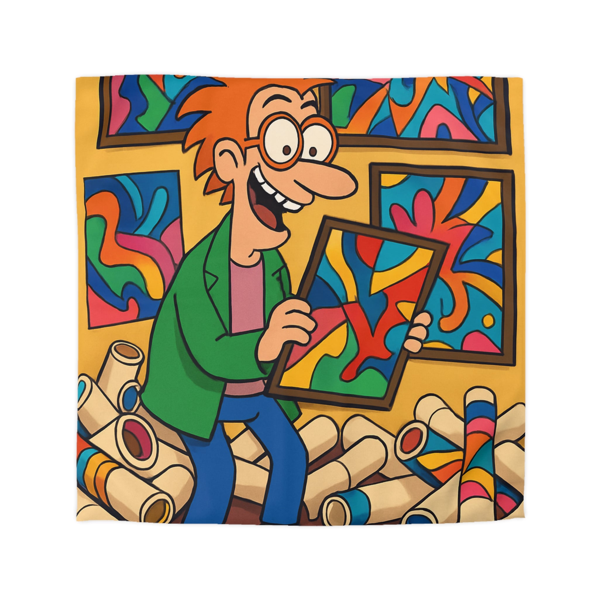 Housse de Couette Microfibre Création Artistique Moderne Design Exclusif Décoration Chambre