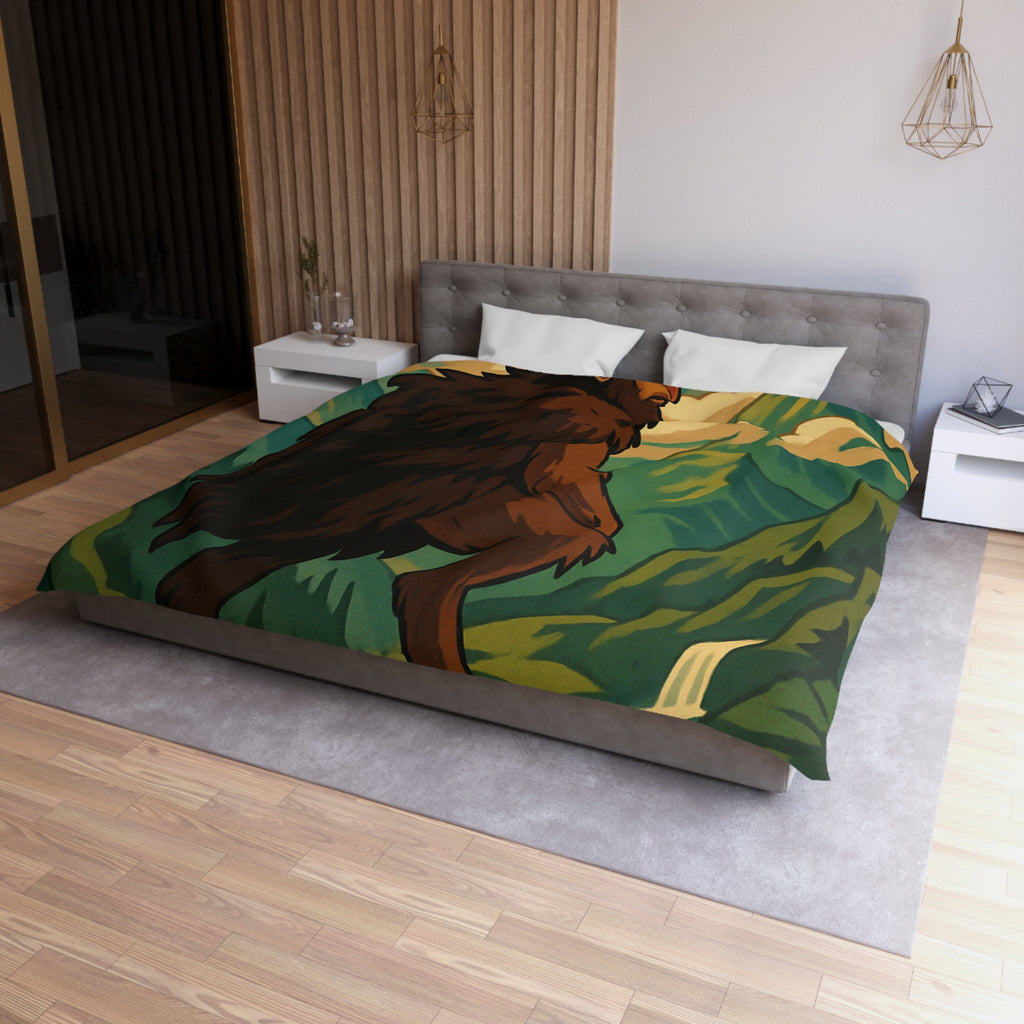 Housse de Couette Microfibre Design Artistique Moderne Décoration Chambre Confort Premium