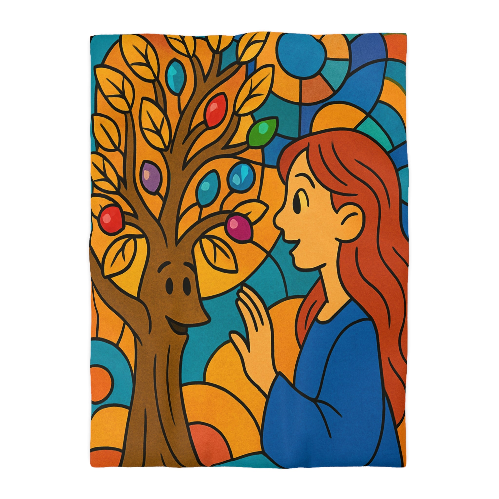 Housse de Couette Microfibre Illustration Unique Design Moderne Décoration Intérieure Raffinée