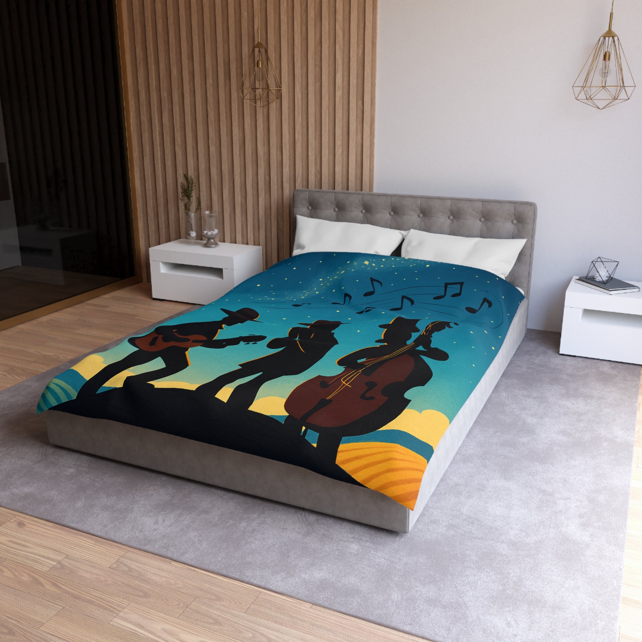 Housse de Couette Microfibre Design Artistique Moderne Décoration Chambre Confort Premium