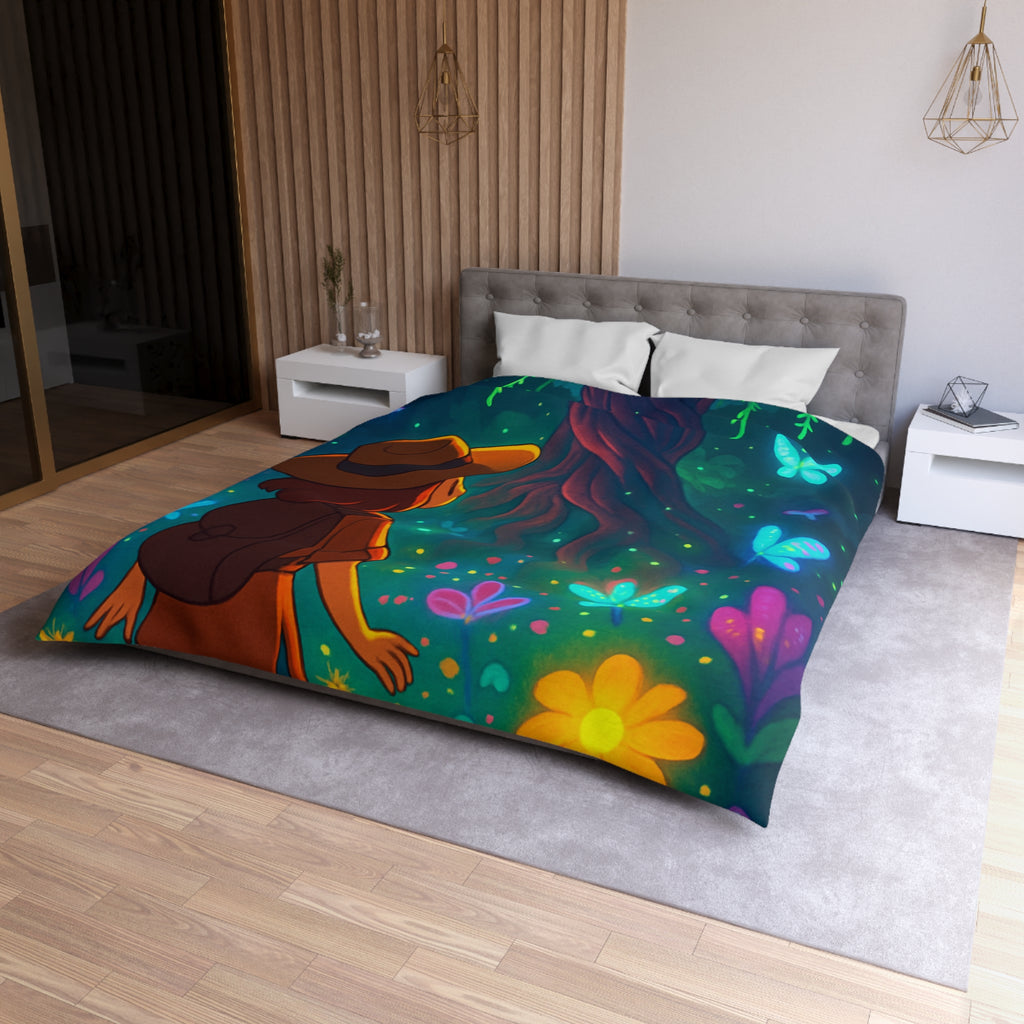 Housse de Couette Microfibre Illustration Unique Design Moderne Décoration Intérieure Raffinée