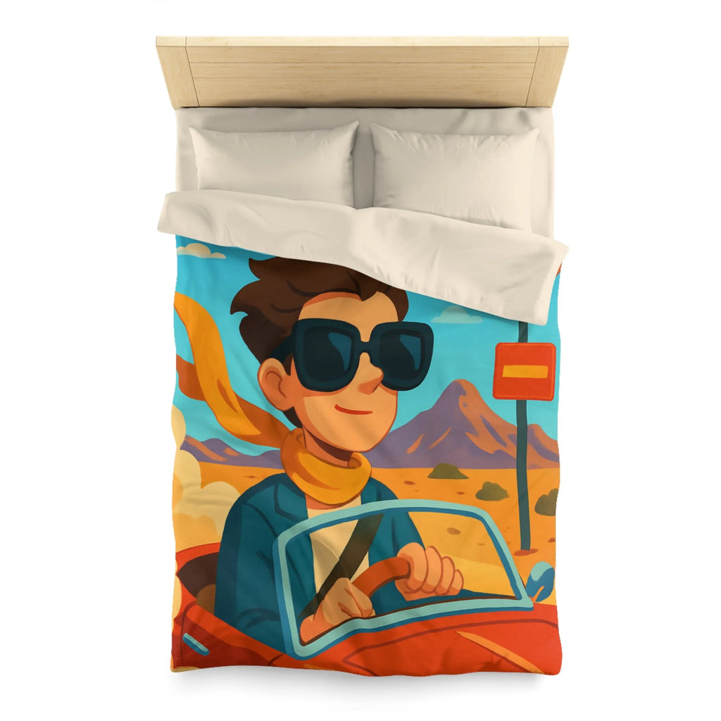 Housse de Couette Microfibre Art Graphique Contemporain Style Décoratif Chambre Tendance