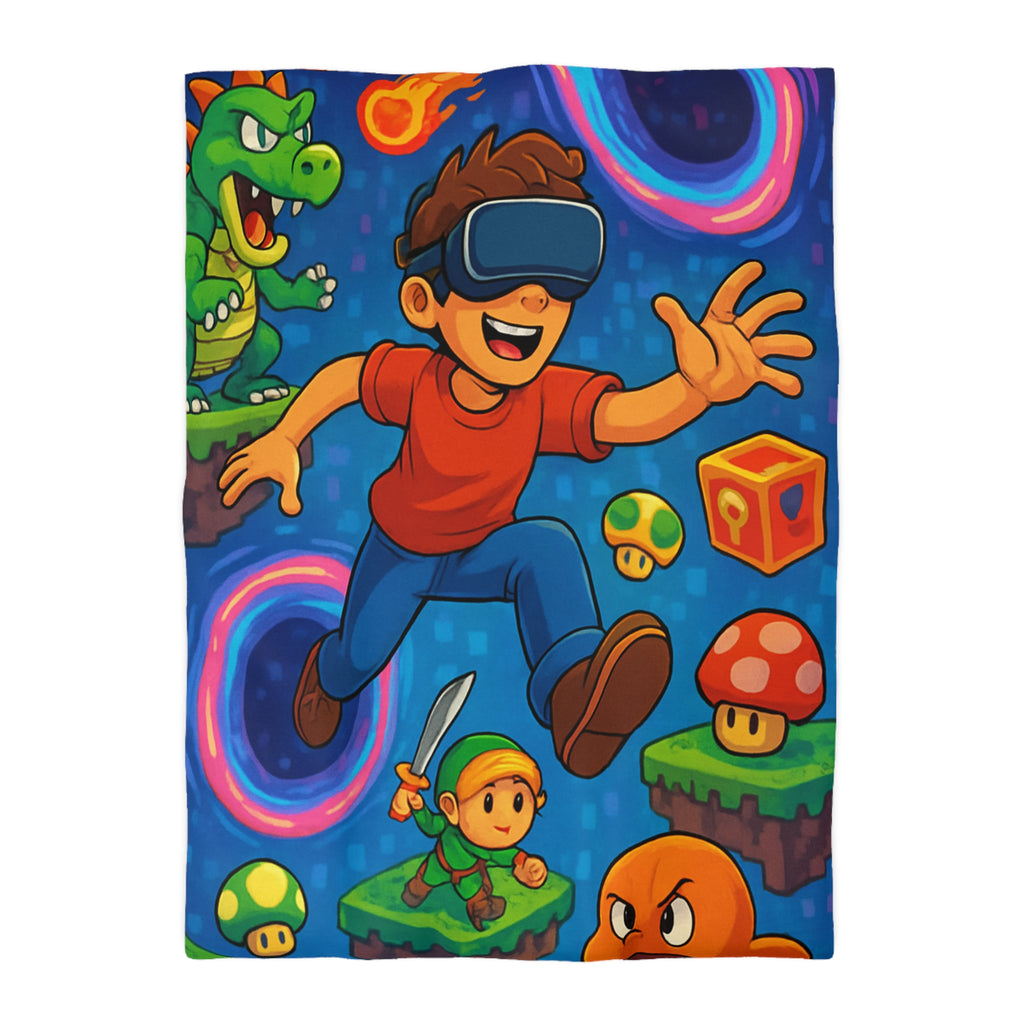 Housse de Couette Microfibre Illustration Unique Design Moderne Décoration Intérieure Raffinée