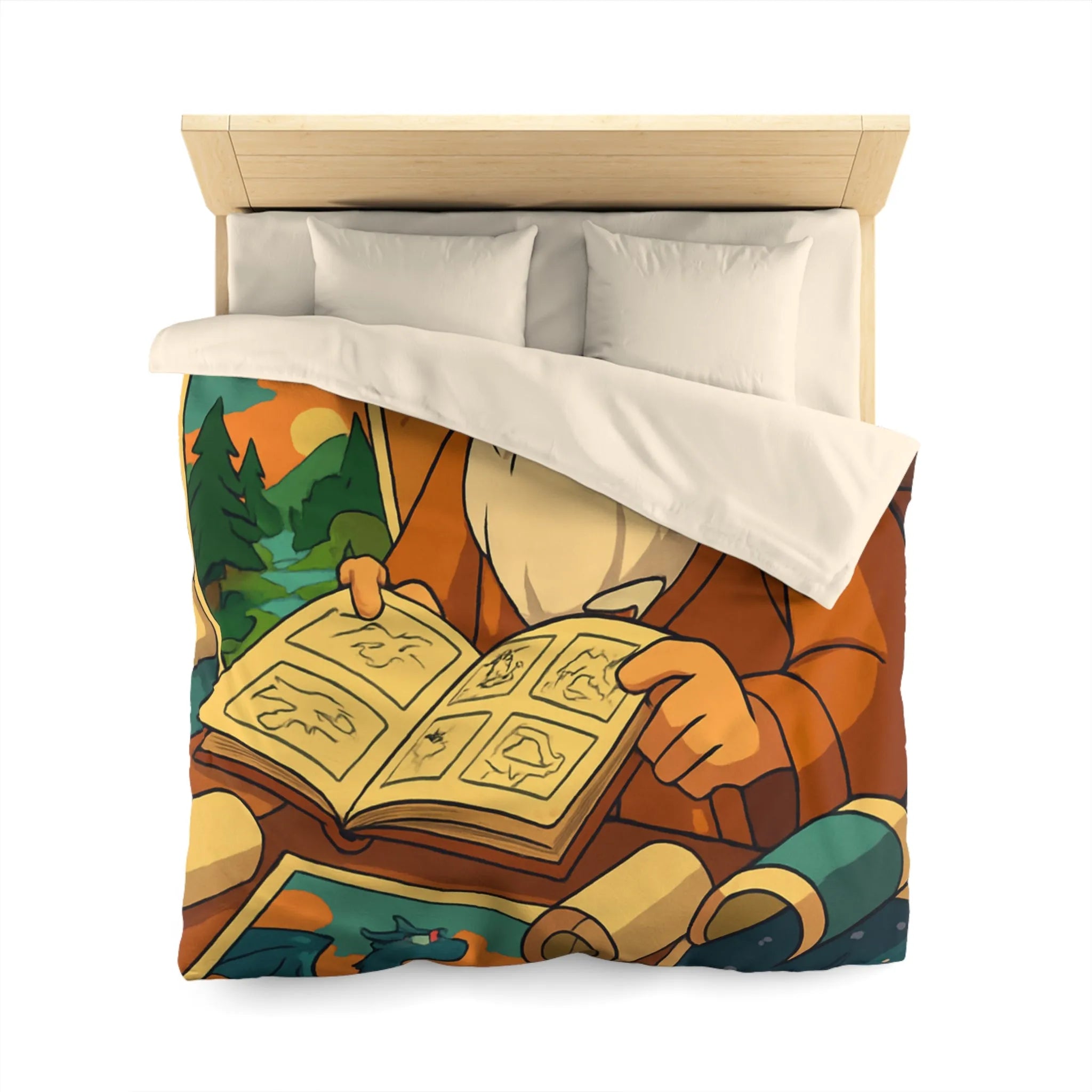 Explorez un monde magique avec cette housse de couette au design enchanteur et coloré