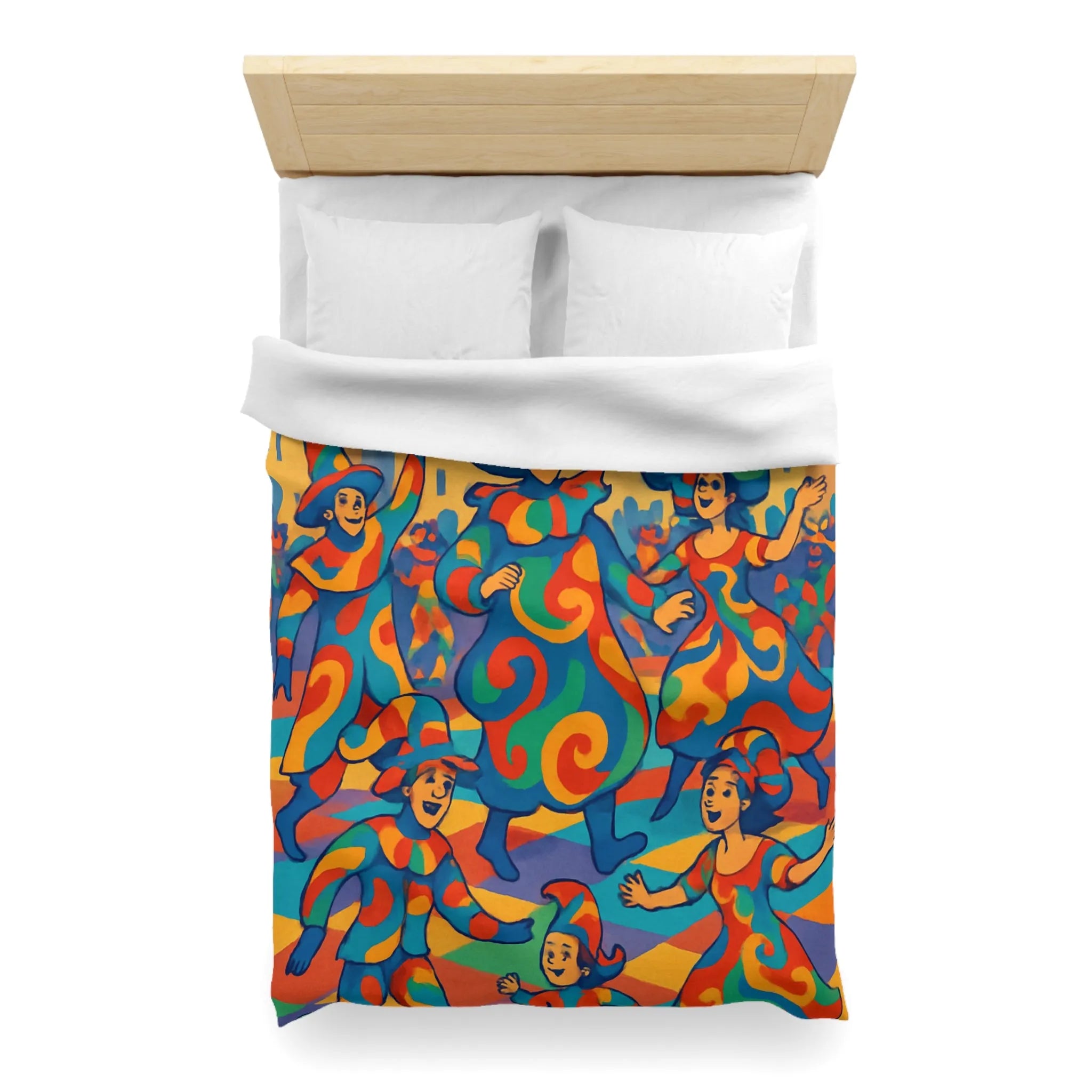 Housse de couette colorée avec motifs de carnaval vibrants pour ambiance festive et joyeuse