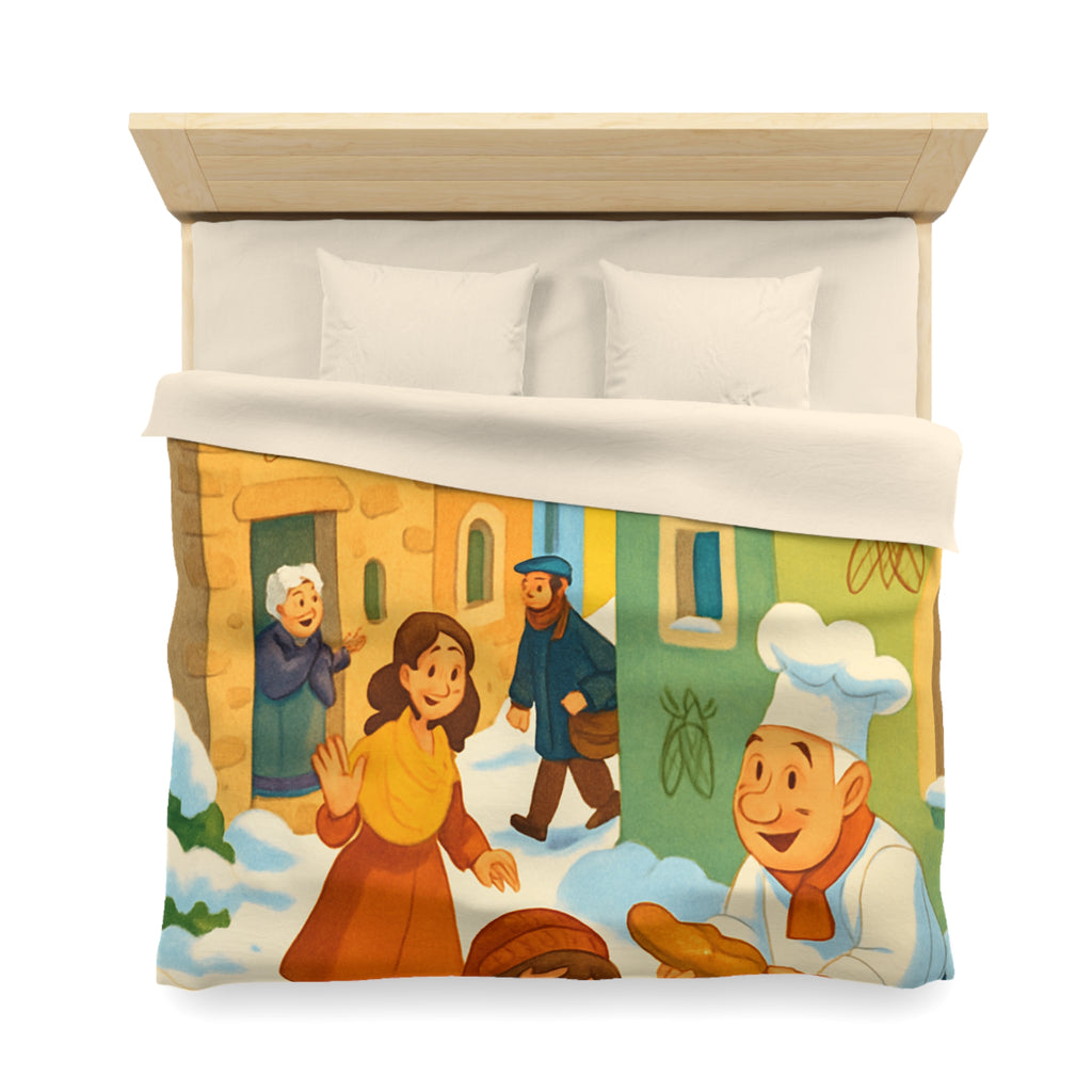 Housse de Couette Microfibre Design Artistique Moderne Décoration Chambre Confort Premium