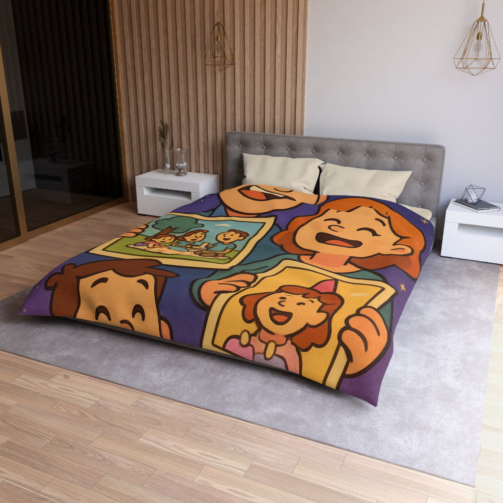 Housse de Couette Microfibre Design Artistique Moderne Décoration Chambre Confort Premium