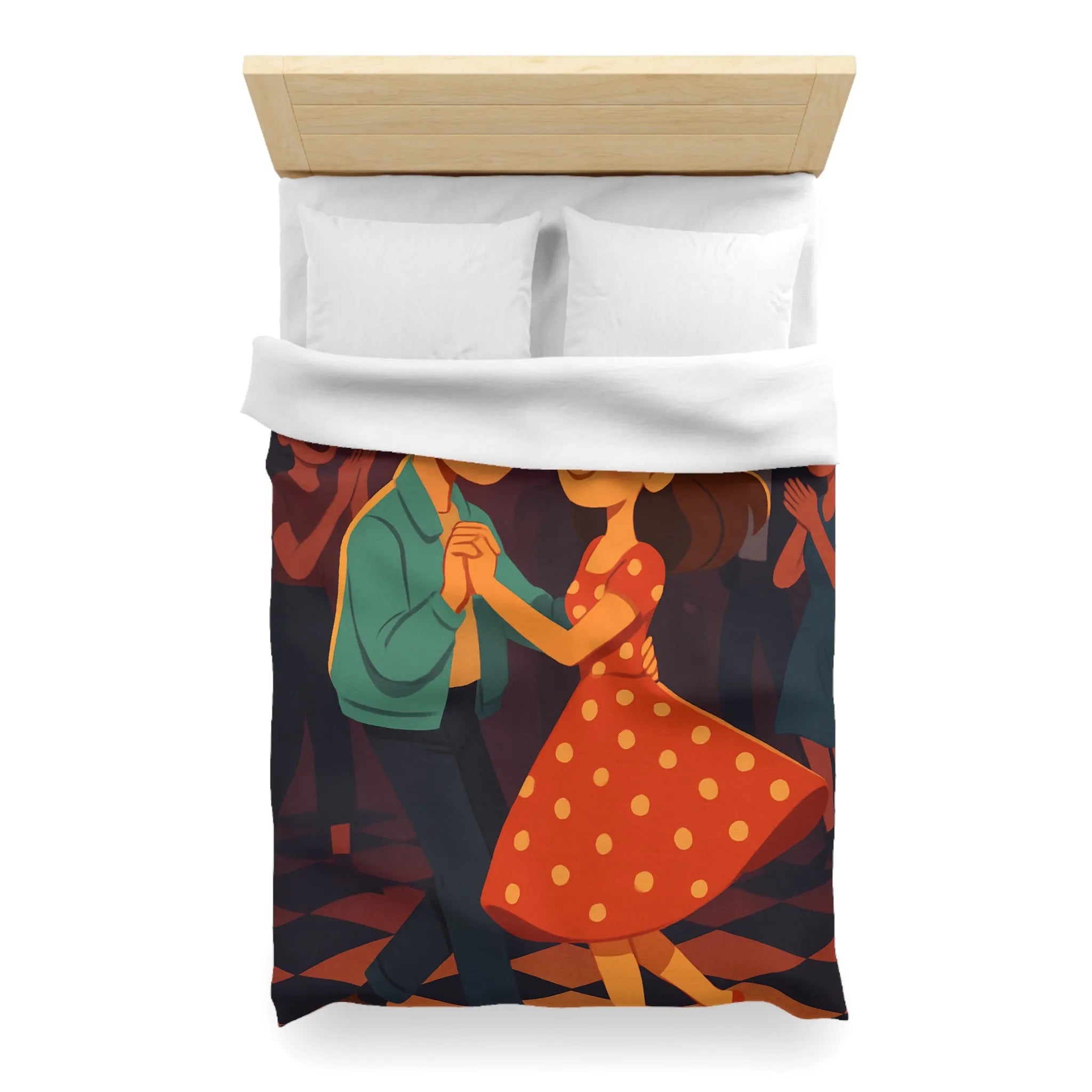 Housse de Couette Microfibre Art Graphique Contemporain Style Décoratif Chambre Tendance