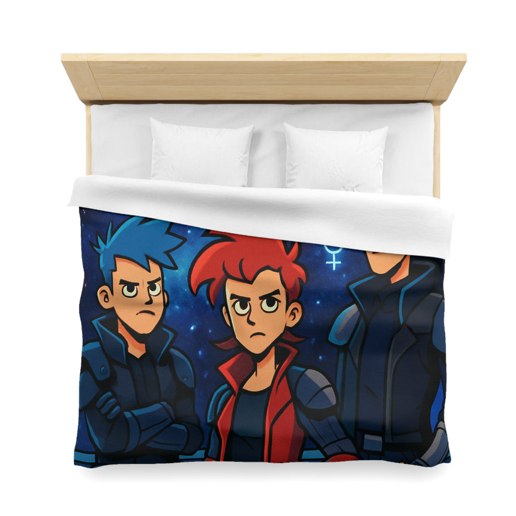 Housse de Couette Microfibre Illustration Unique Design Moderne Décoration Intérieure Raffinée