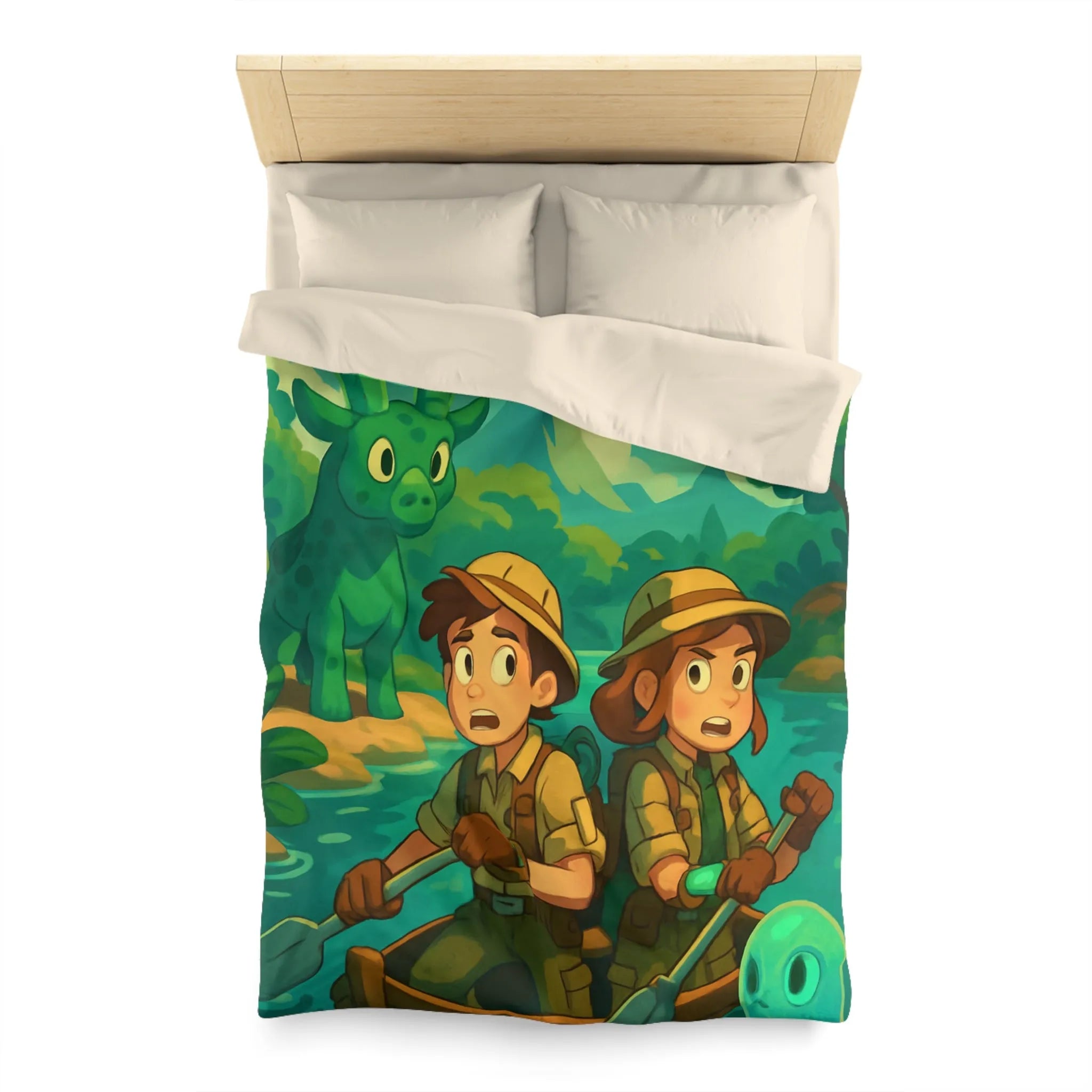 Exploration mystique en forêt tropicale avec créatures enchantées pour aventure fascinante de rêves