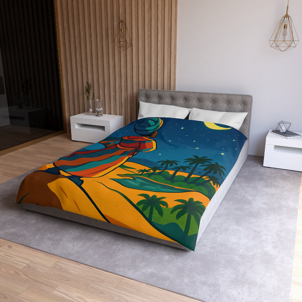 Housse de Couette Microfibre Motif Créatif Original Style Contemporain Chambre Élégante