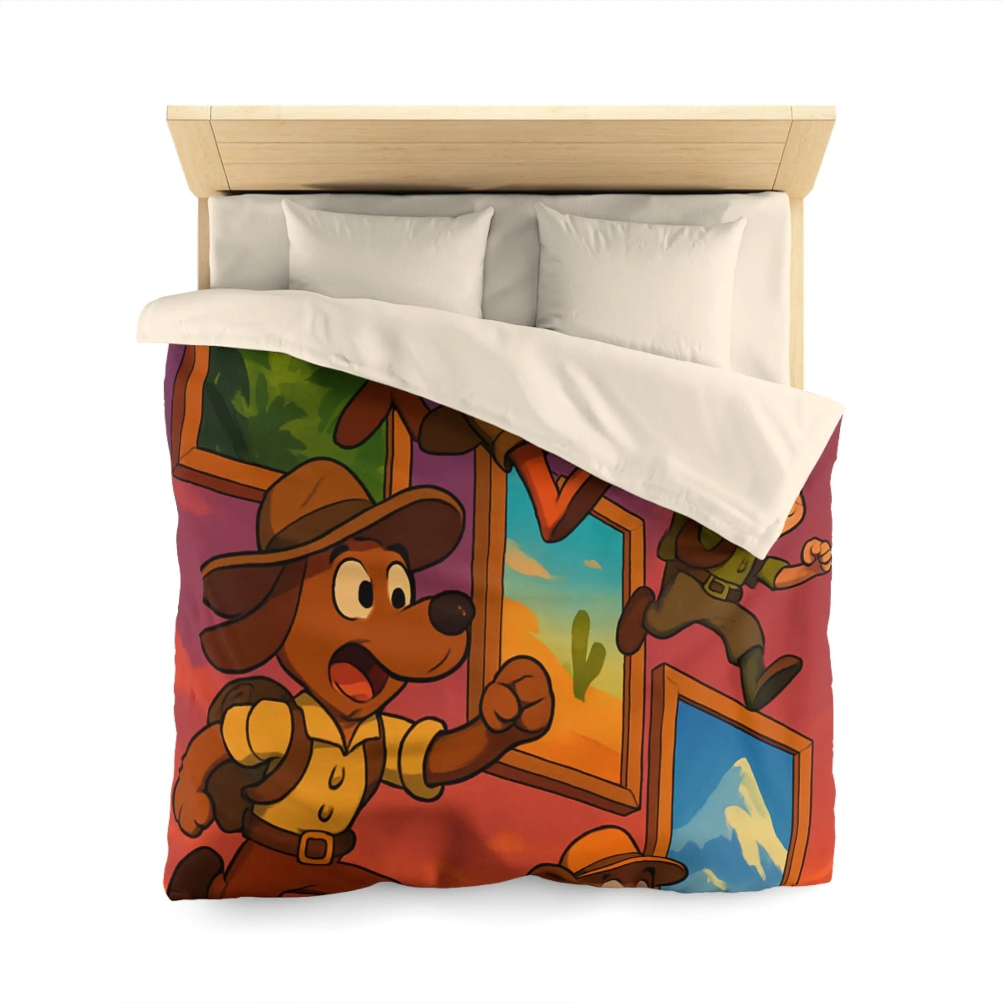 Housse de Couette Microfibre Art Graphique Contemporain Style Décoratif Chambre Tendance