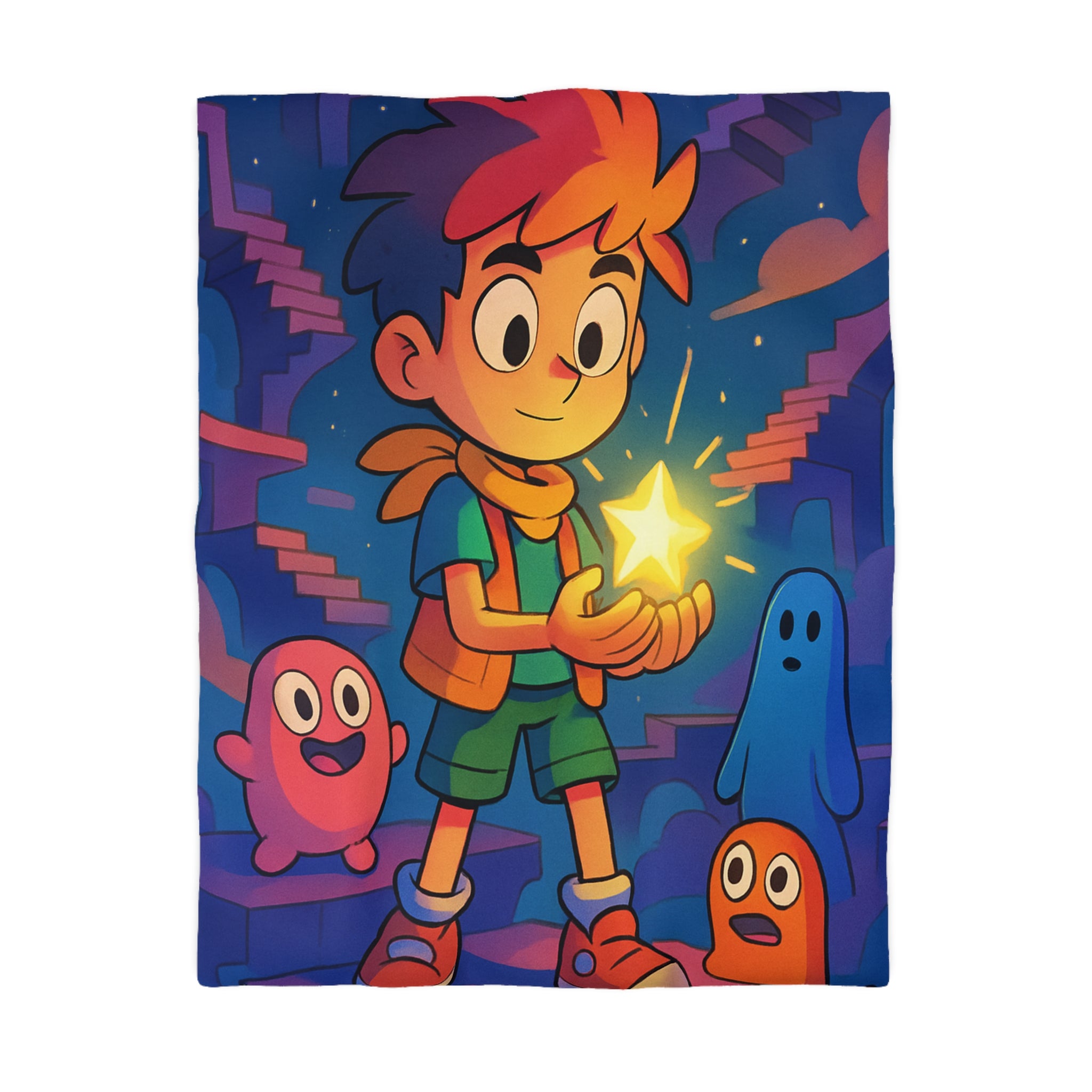 Housse de Couette Microfibre Motif Créatif Original Style Contemporain Chambre Élégante