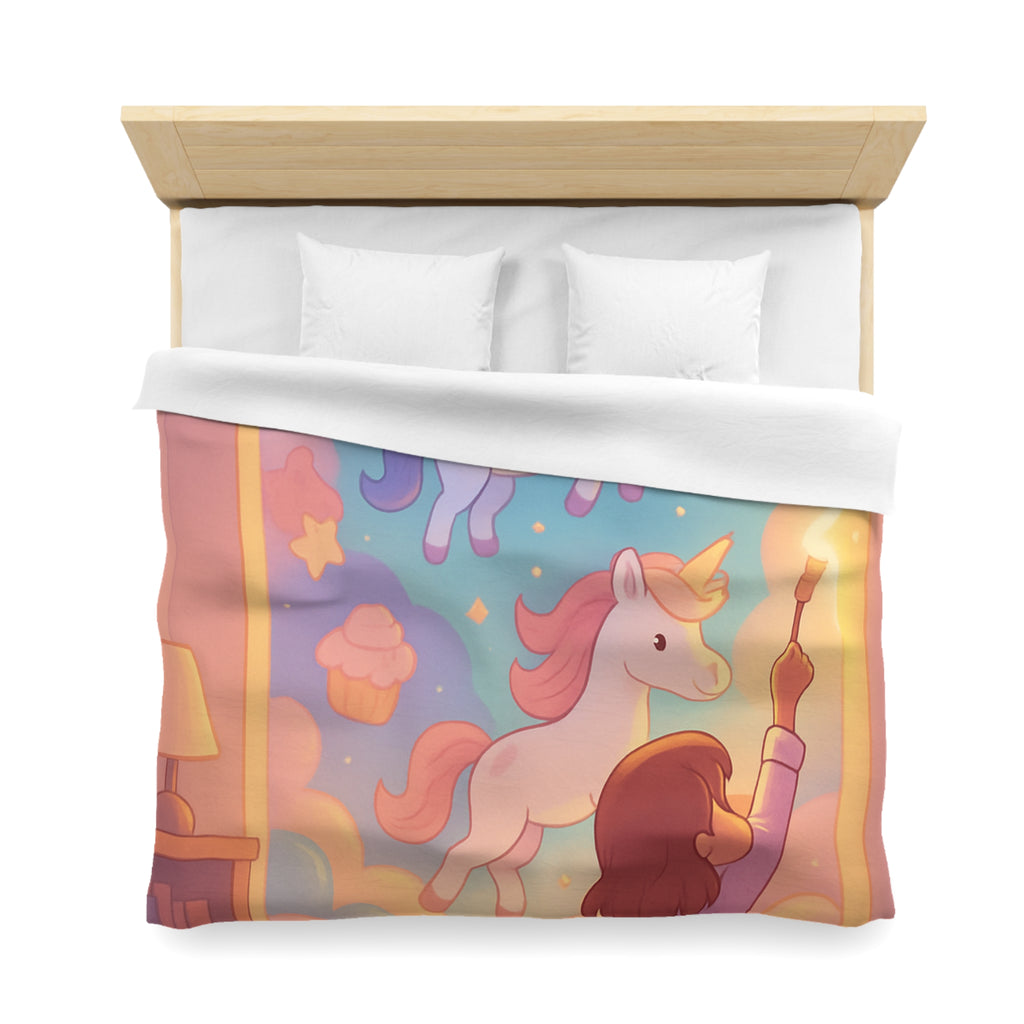 Housse de Couette Microfibre Design Artistique Moderne Décoration Chambre Confort Premium