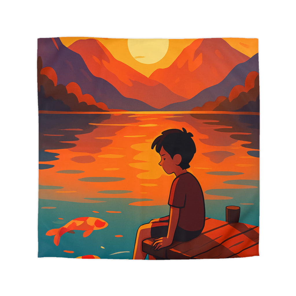 Housse de Couette Microfibre Design Artistique Moderne Décoration Chambre Confort Premium