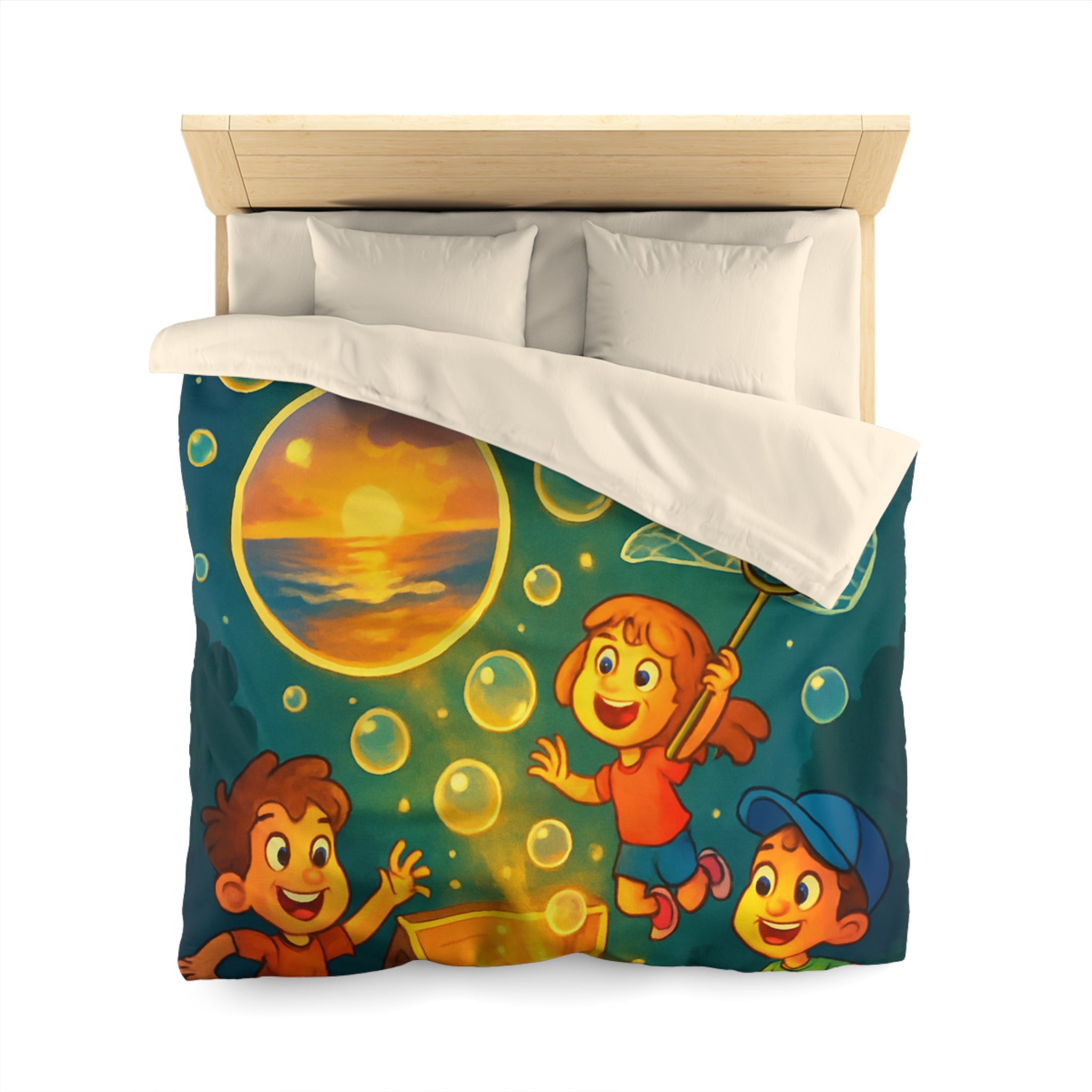 Housse de Couette Microfibre Motif Créatif Original Style Contemporain Chambre Élégante