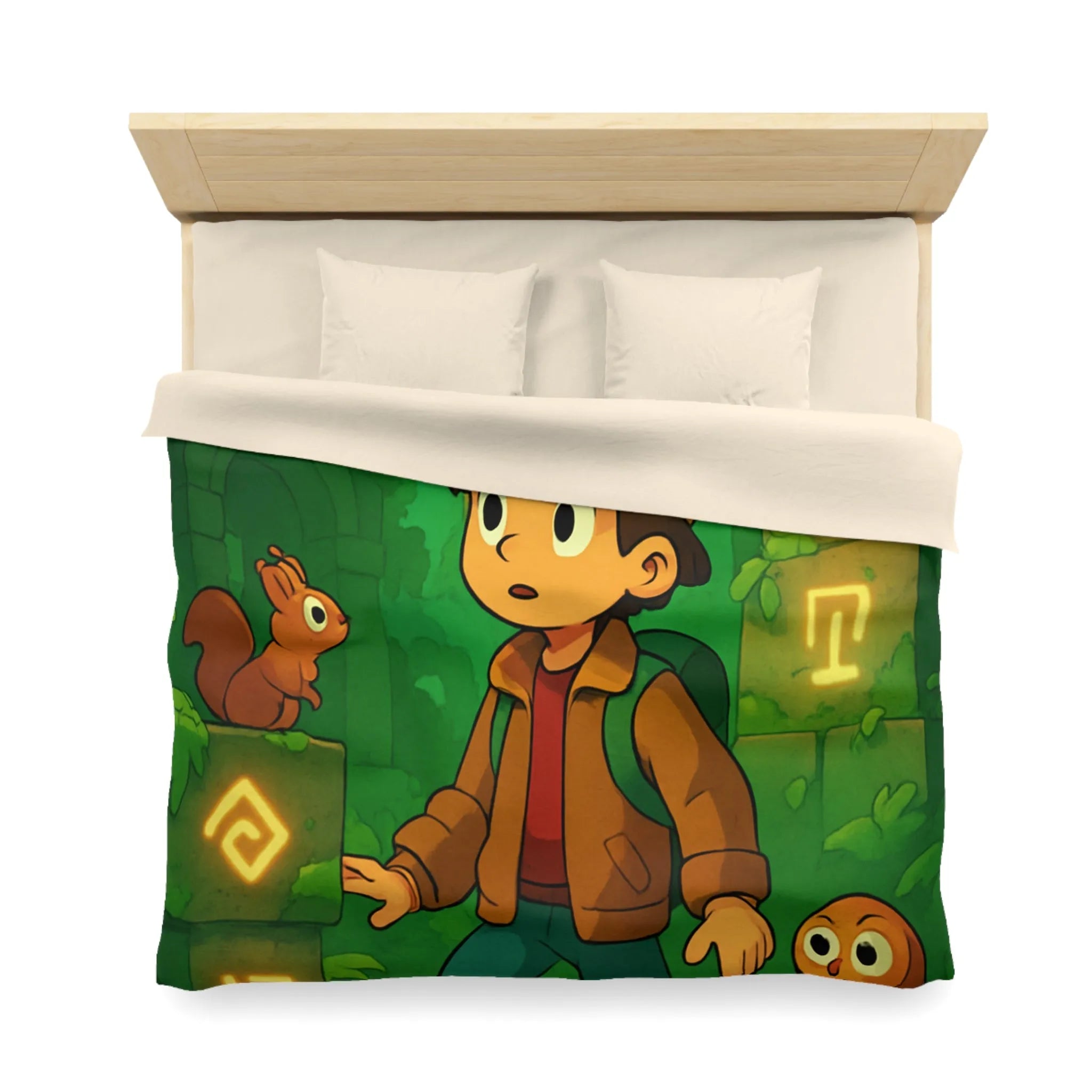 Enchantez Votre Chambre avec une Housse Forêt Mystérieuse et Animaux Curieux Enfants