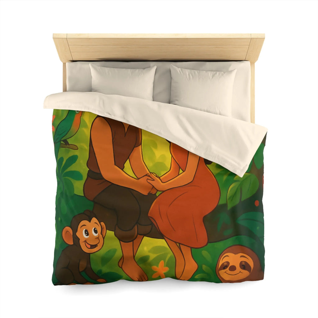 Housse de Couette Microfibre Art Graphique Contemporain Style Décoratif Chambre Tendance