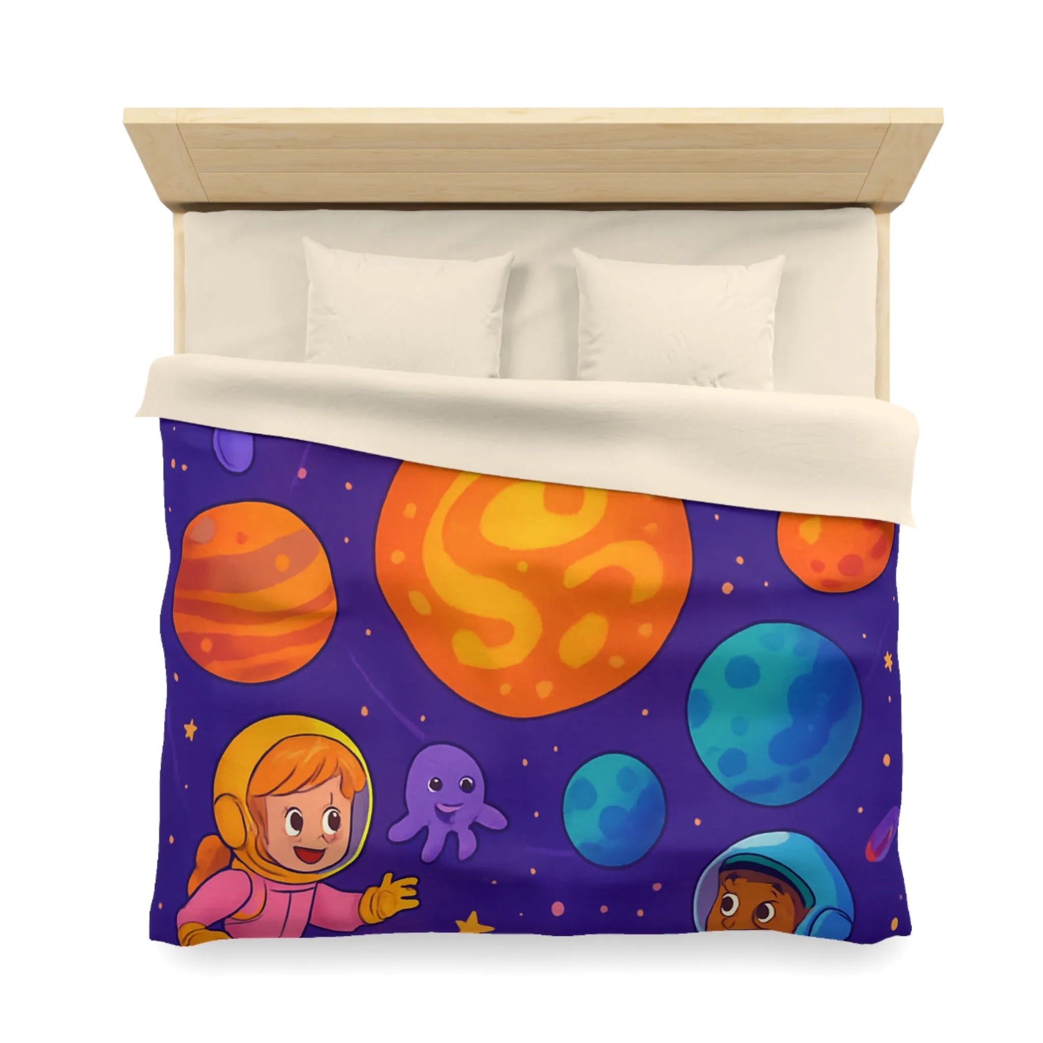 Housse de Couette Microfibre Art Graphique Contemporain Style Décoratif Chambre Tendance