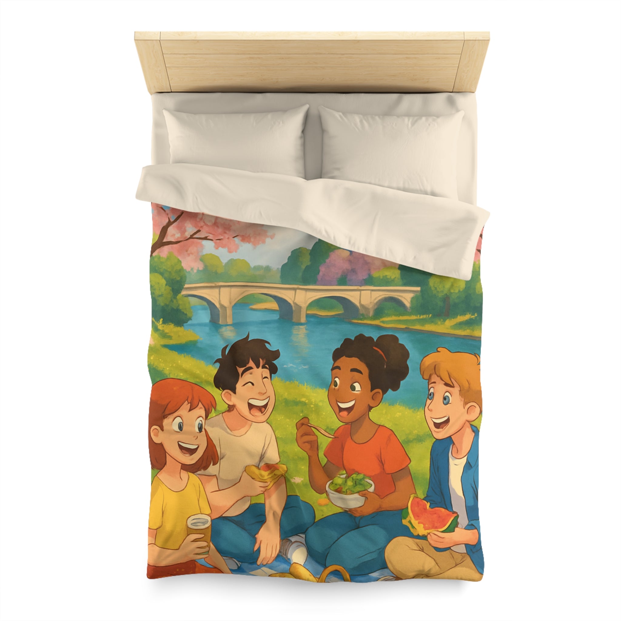 Housse de Couette Microfibre Motif Créatif Original Style Contemporain Chambre Élégante