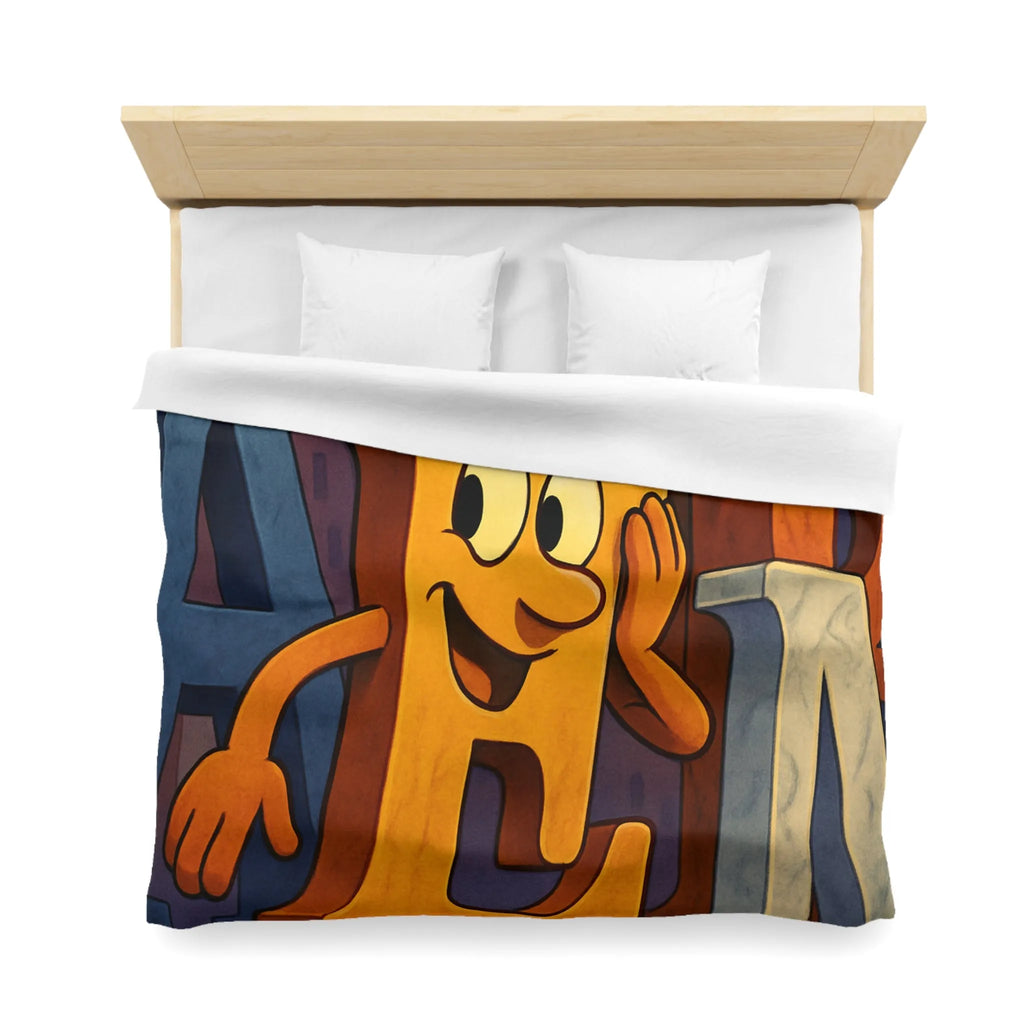 Housse de Couette Microfibre Art Graphique Contemporain Style Décoratif Chambre Tendance