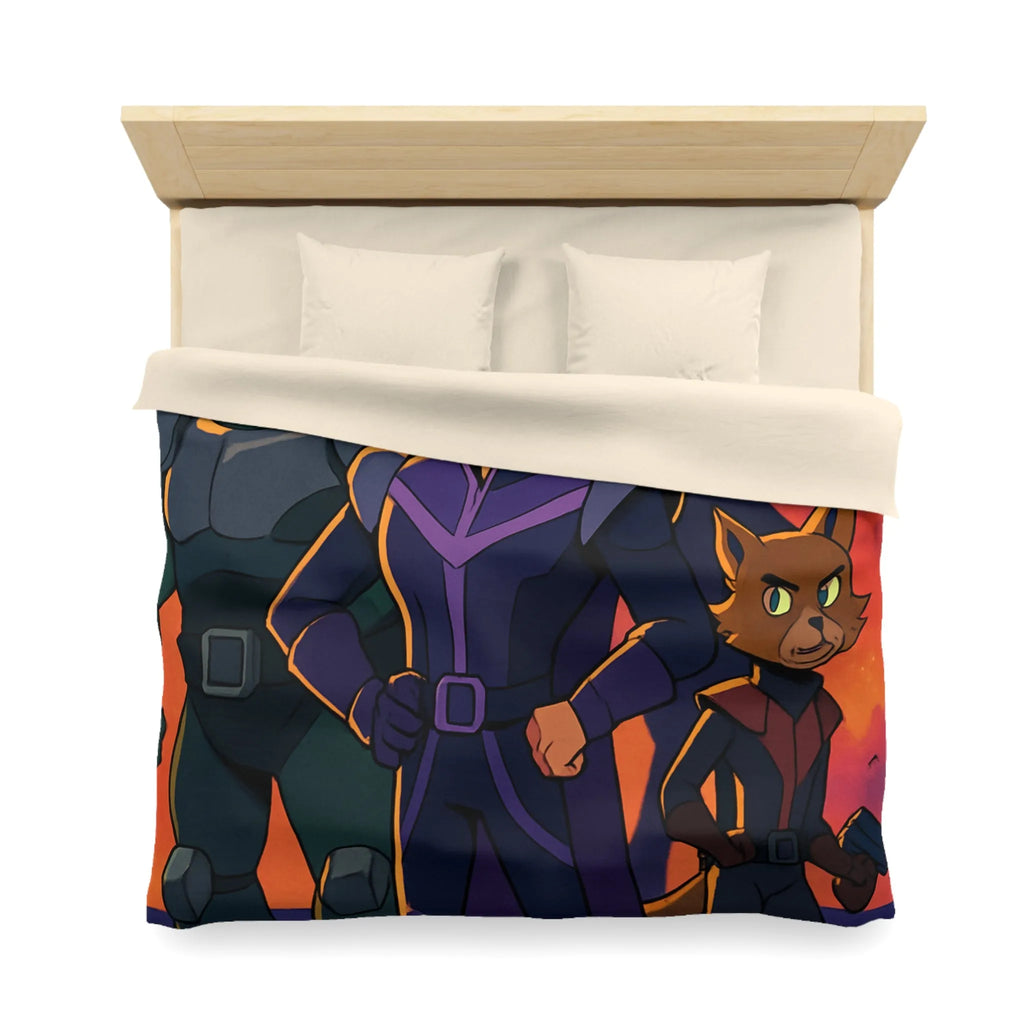 Housse de Couette Microfibre Art Graphique Contemporain Style Décoratif Chambre Tendance