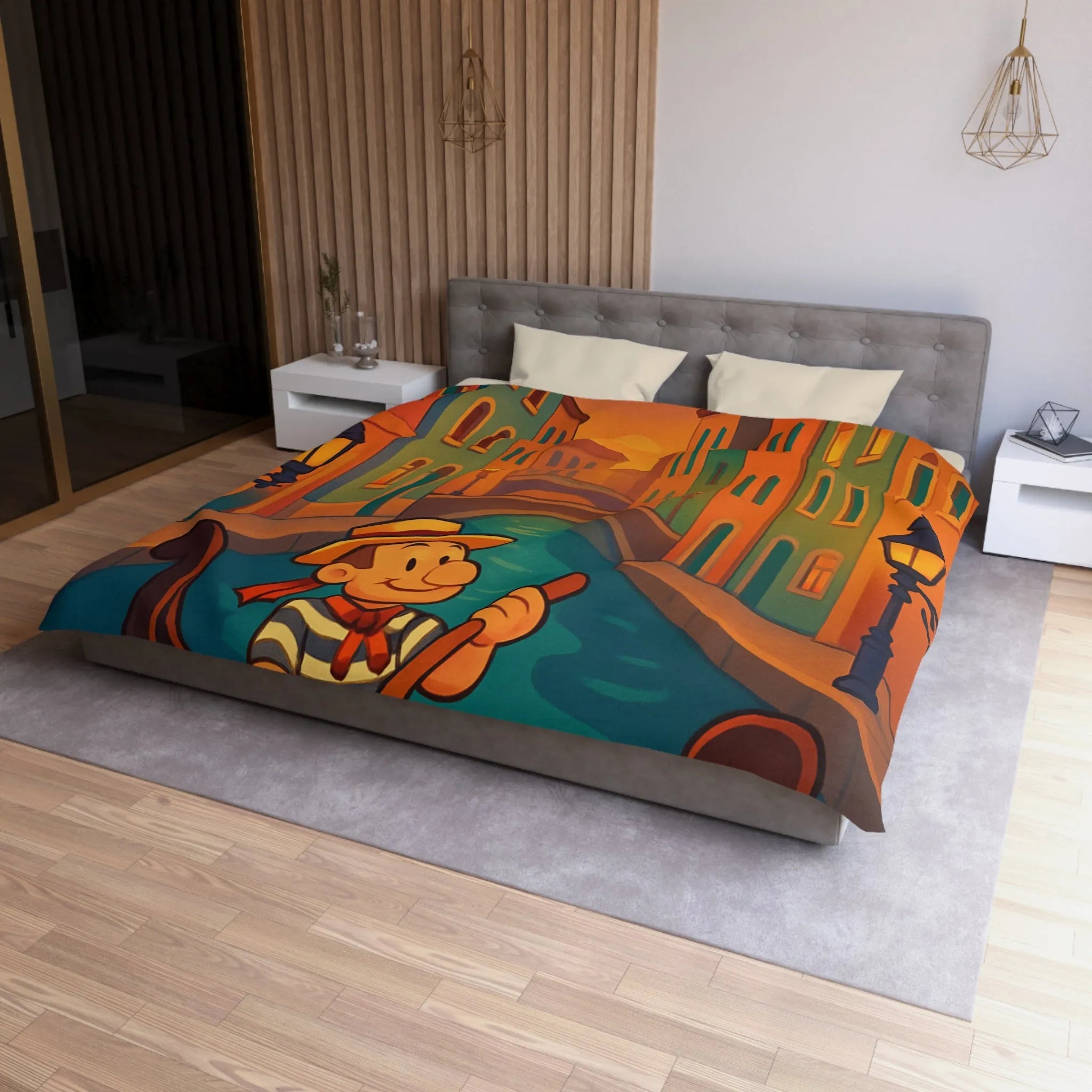 Housse de Couette Microfibre Création Artistique Moderne Design Exclusif Décoration Chambre