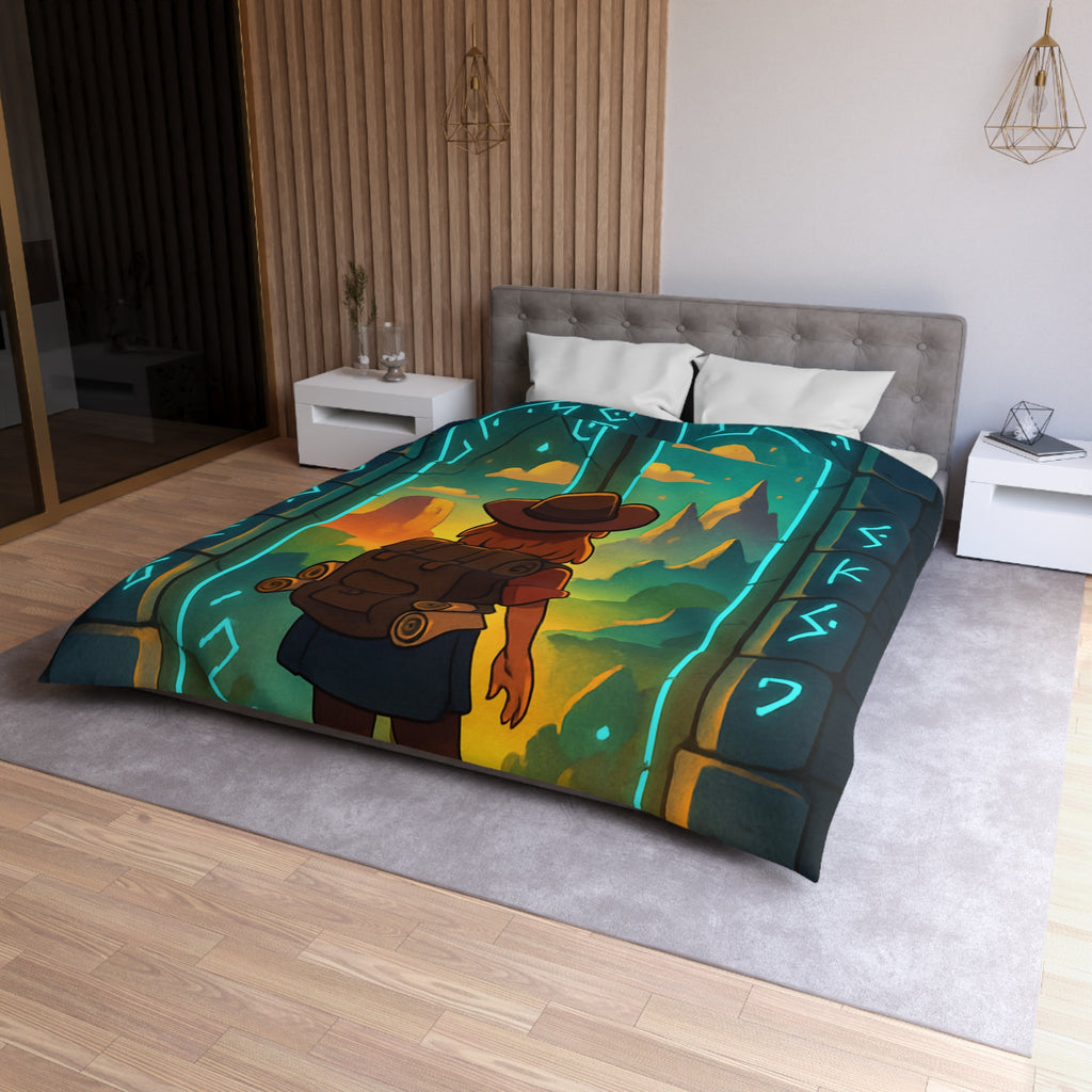 Housse de Couette Microfibre Motif Créatif Original Style Contemporain Chambre Élégante