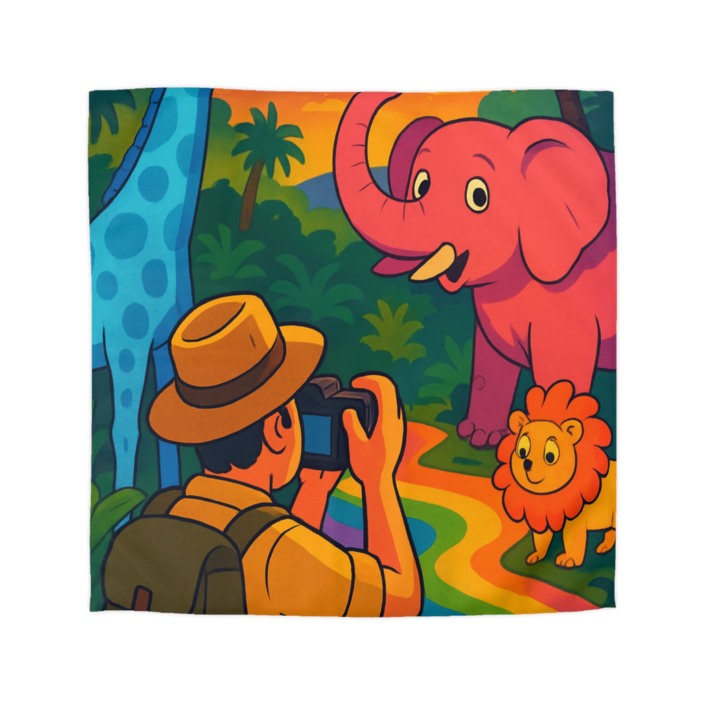 Housse de Couette Microfibre Illustration Unique Design Moderne Décoration Intérieure Raffinée