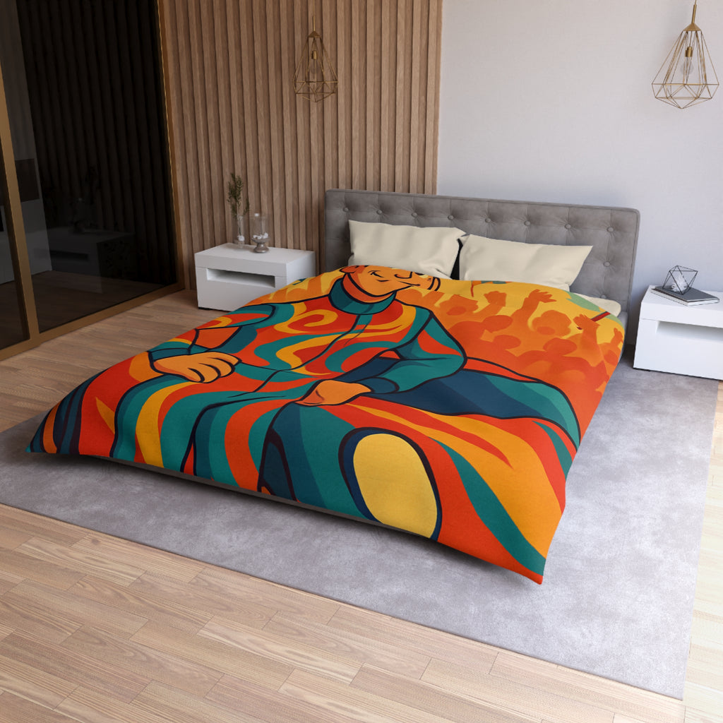 Housse de Couette Microfibre Illustration Unique Design Moderne Décoration Intérieure Raffinée