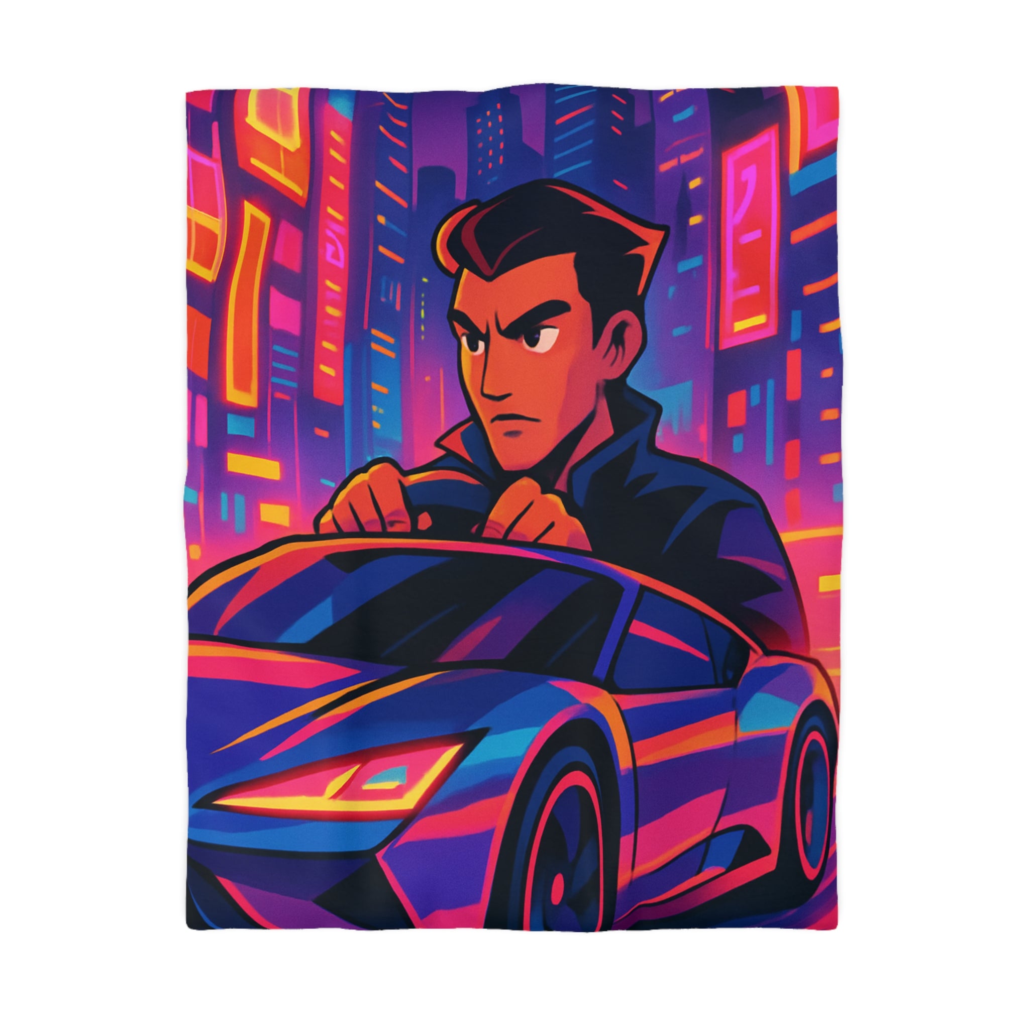 Housse de Couette Microfibre Design Artistique Moderne Décoration Chambre Confort Premium