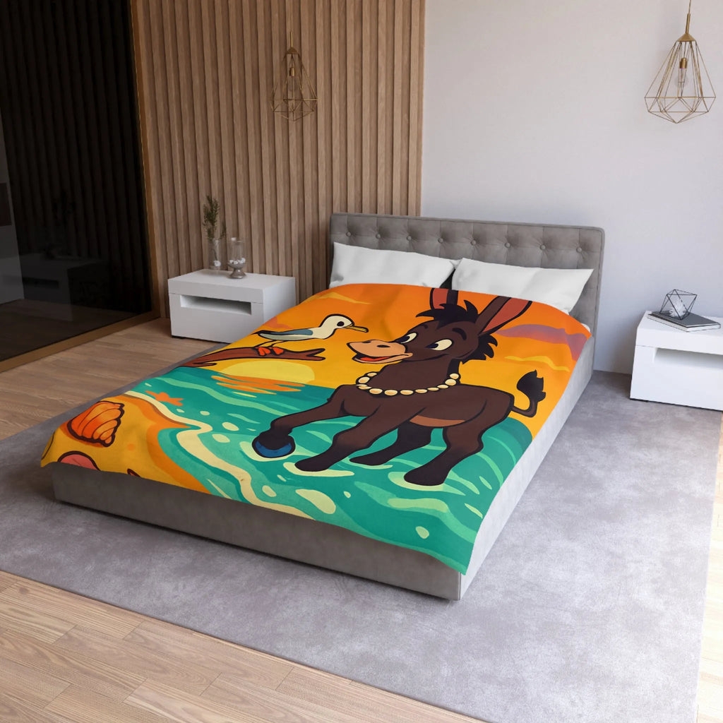 Housse de Couette Microfibre Art Graphique Contemporain Style Décoratif Chambre Tendance