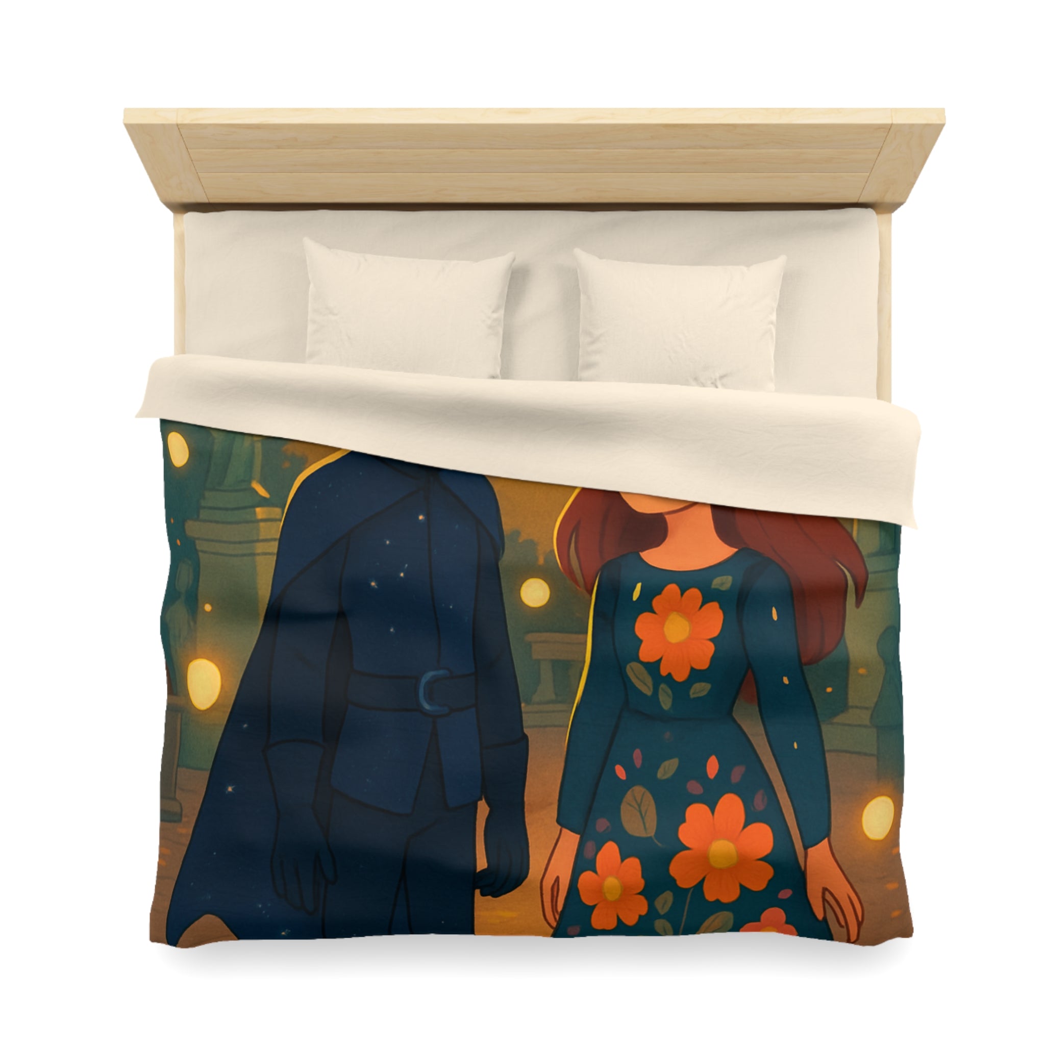 Housse de Couette Microfibre Motif Créatif Original Style Contemporain Chambre Élégante