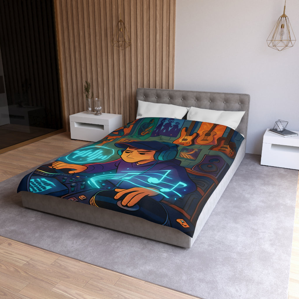 Housse de Couette Microfibre Illustration Unique Design Moderne Décoration Intérieure Raffinée