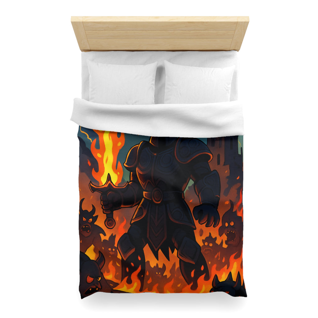 Housse de Couette Microfibre Motif Créatif Original Style Contemporain Chambre Élégante