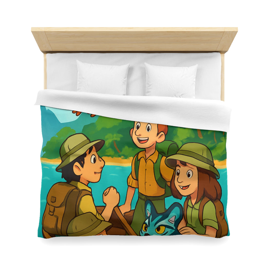 Housse de Couette Microfibre Design Artistique Moderne Décoration Chambre Confort Premium