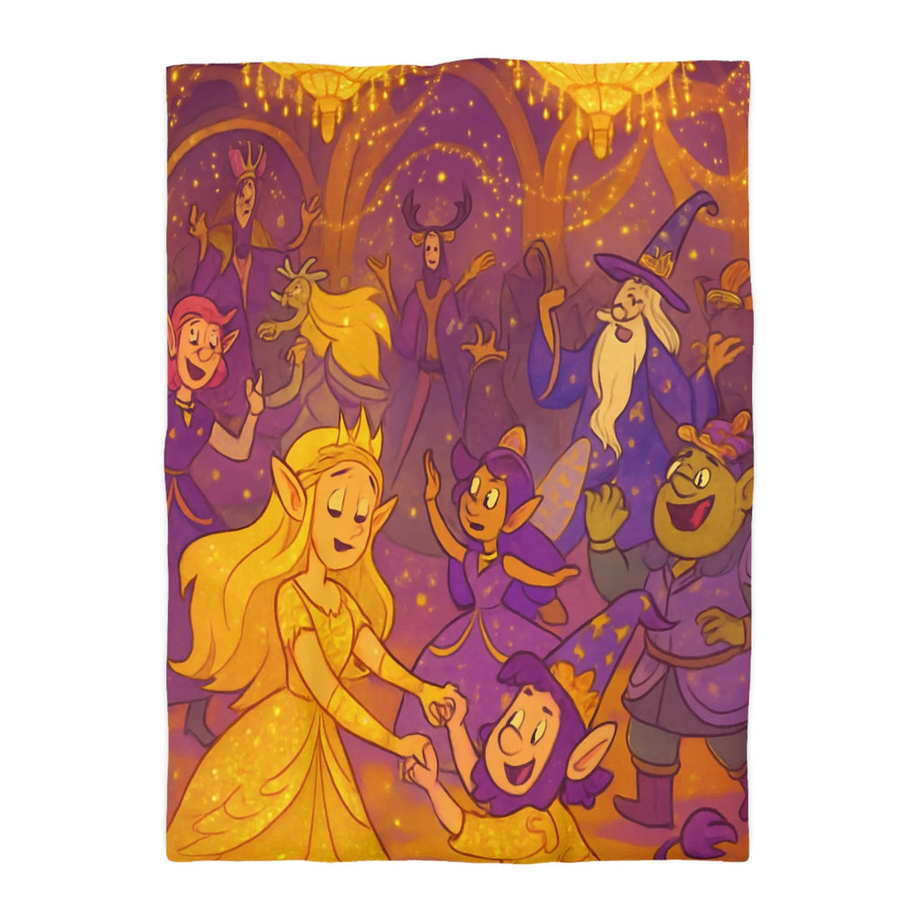 Housse de Couette Féerique avec Elfe dans une Scène de Fête Magique Enchantée