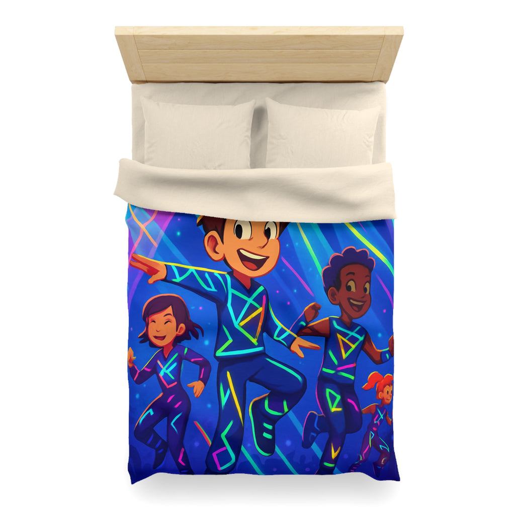 Housse de Couette Microfibre Illustration Unique Design Moderne Décoration Intérieure Raffinée