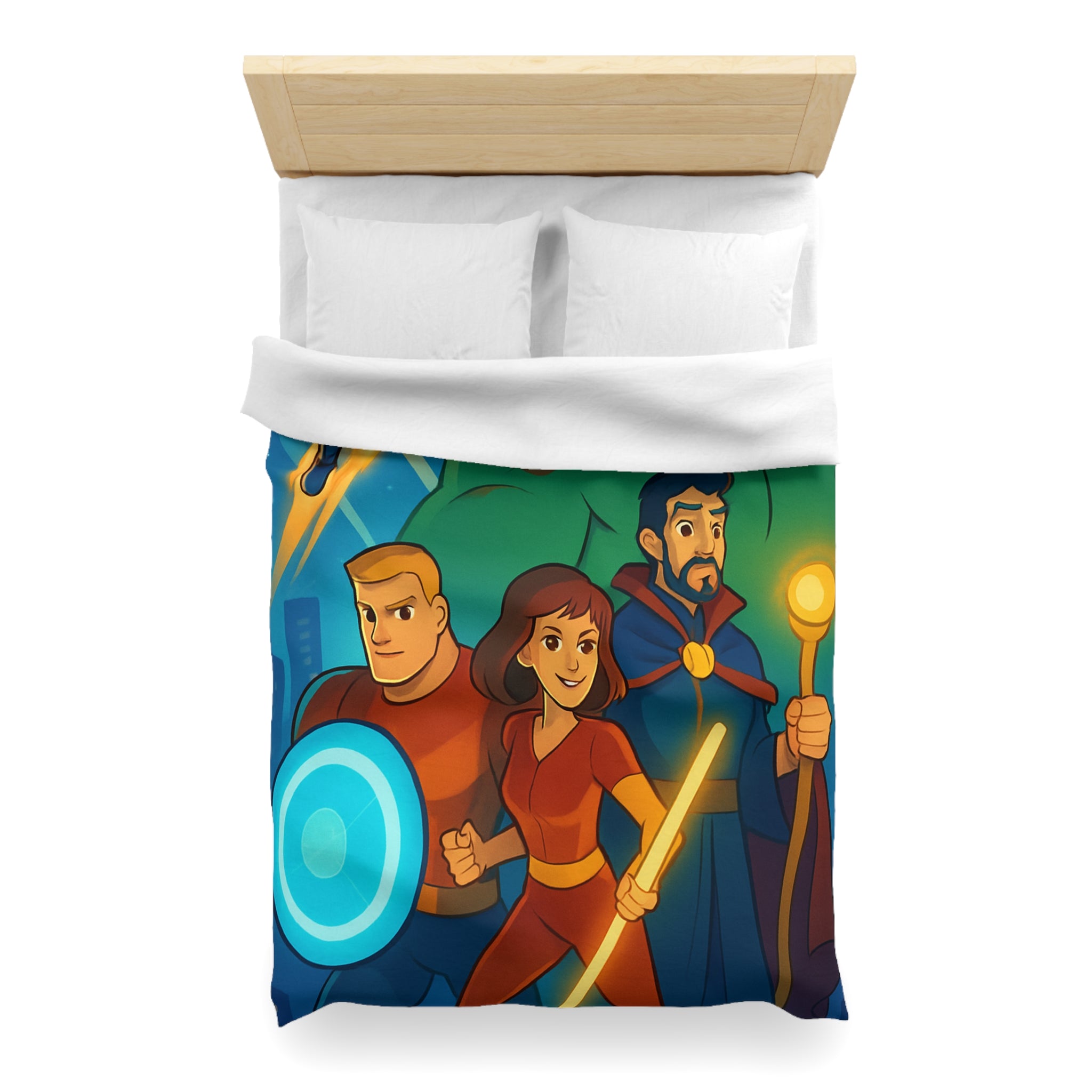 Housse de Couette Microfibre Design Artistique Moderne Décoration Chambre Confort Premium