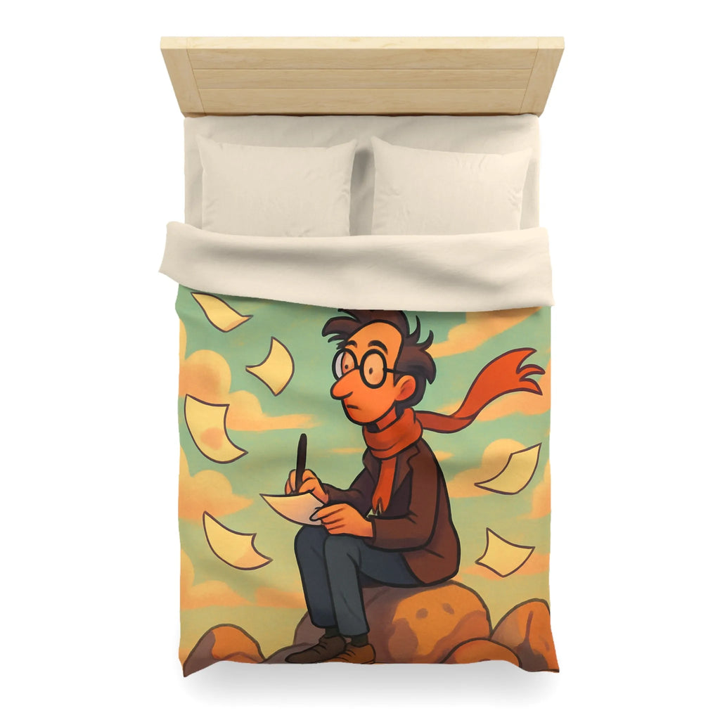 Housse de Couette Microfibre Art Graphique Contemporain Style Décoratif Chambre Tendance