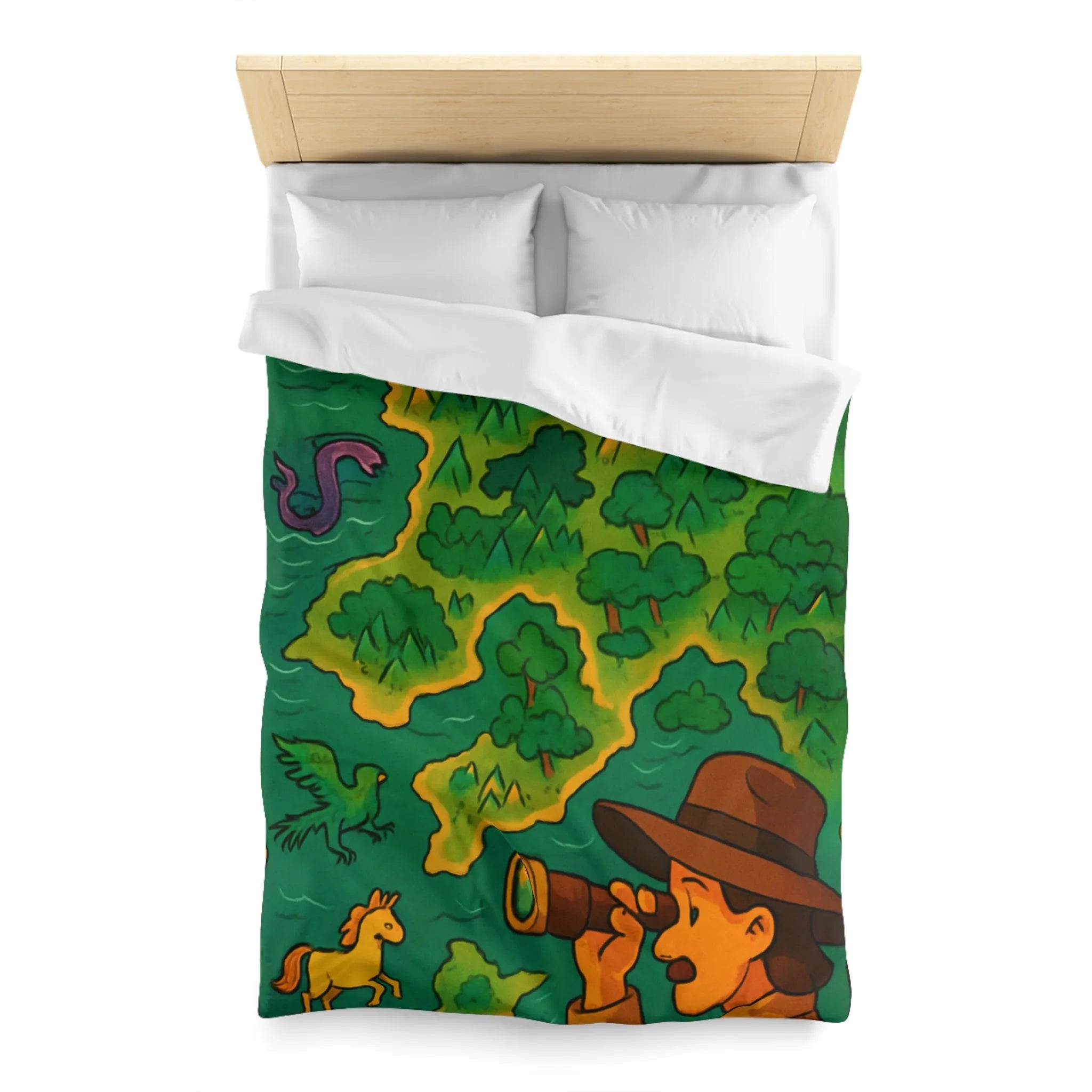 Explorez une carte magique avec dragons, montagnes et créatures mythiques sur fond coloré